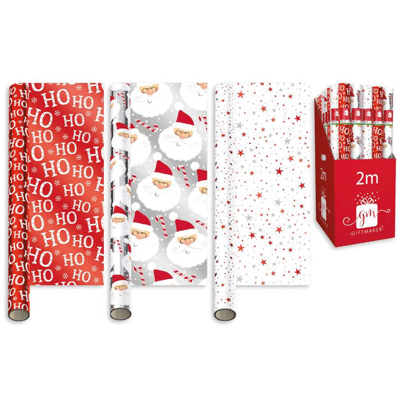 Festive Fun Christmas Gift Wrap Rolls 2m Risus wholesale