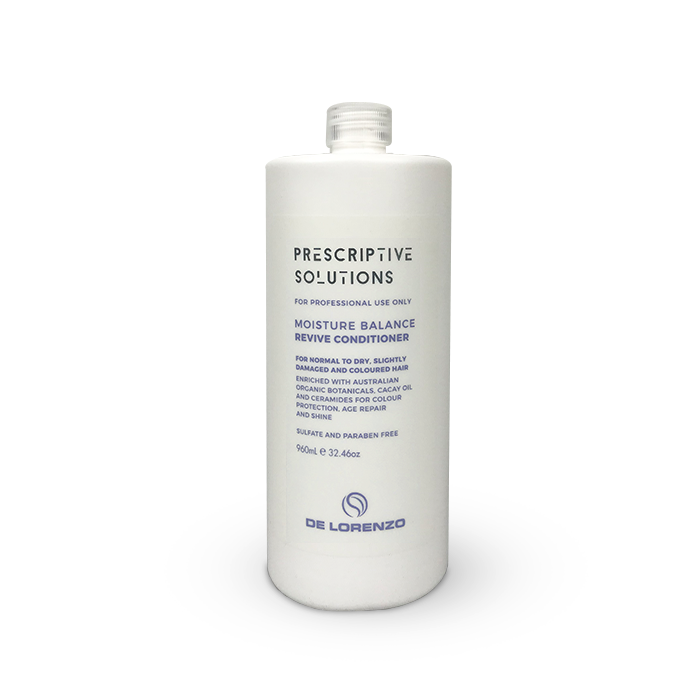 De Lorenzo Prescriptive Solutions Moisture Balance Shampoo 960ml - With FREE Pump - Sulphate-Free