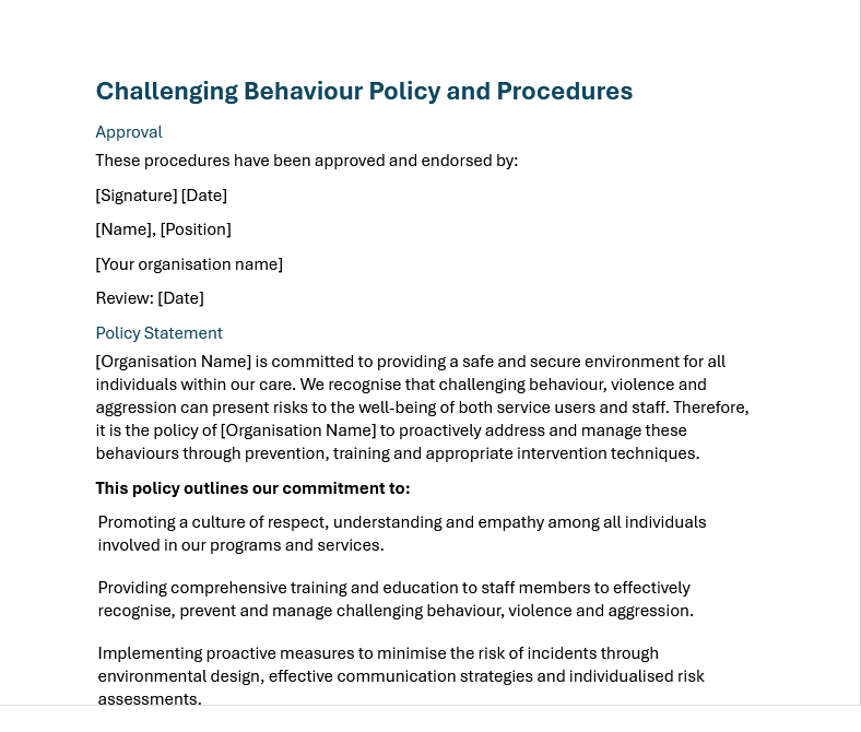 Curated visual reference: Picture Idea: Policy And Procedures Template