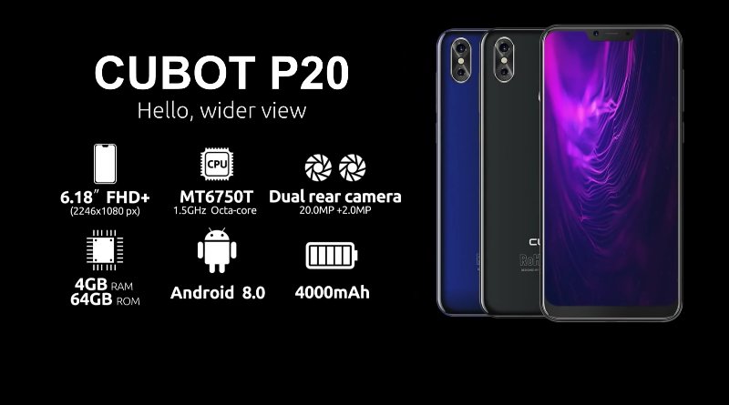 Cubot P20 MT6750T Price