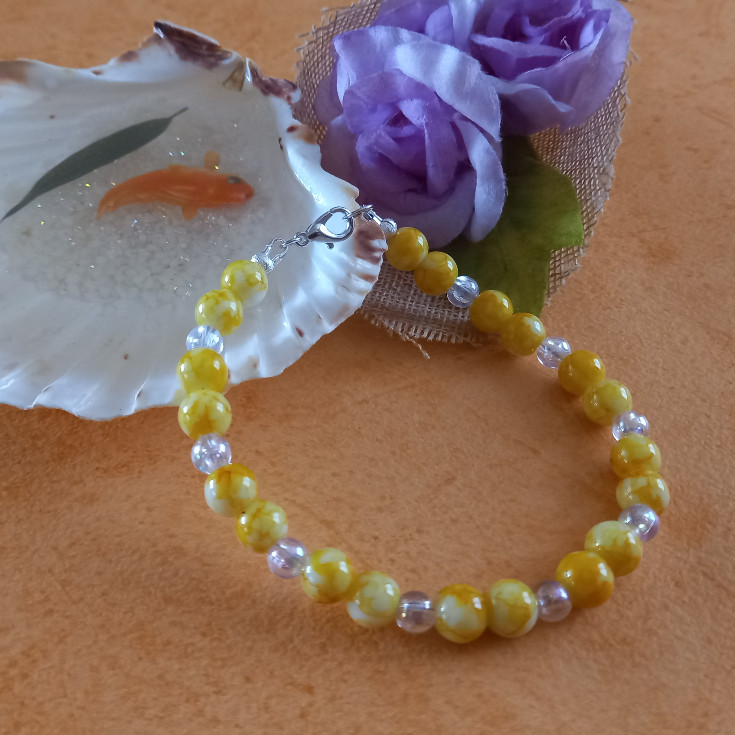 Yellow Mottled Bracelet Yellow Mottled Bracelet