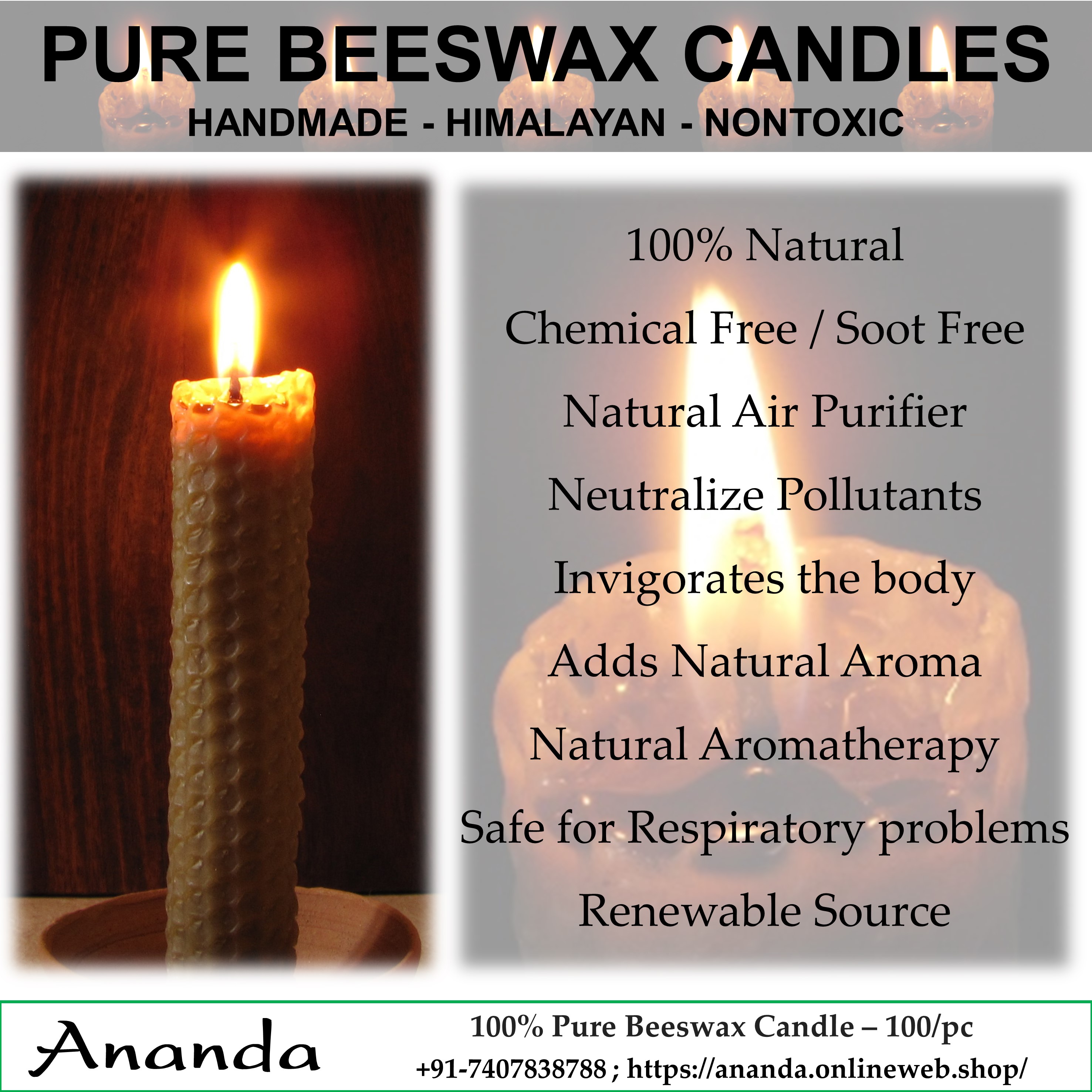 Pure Beeswax Candle