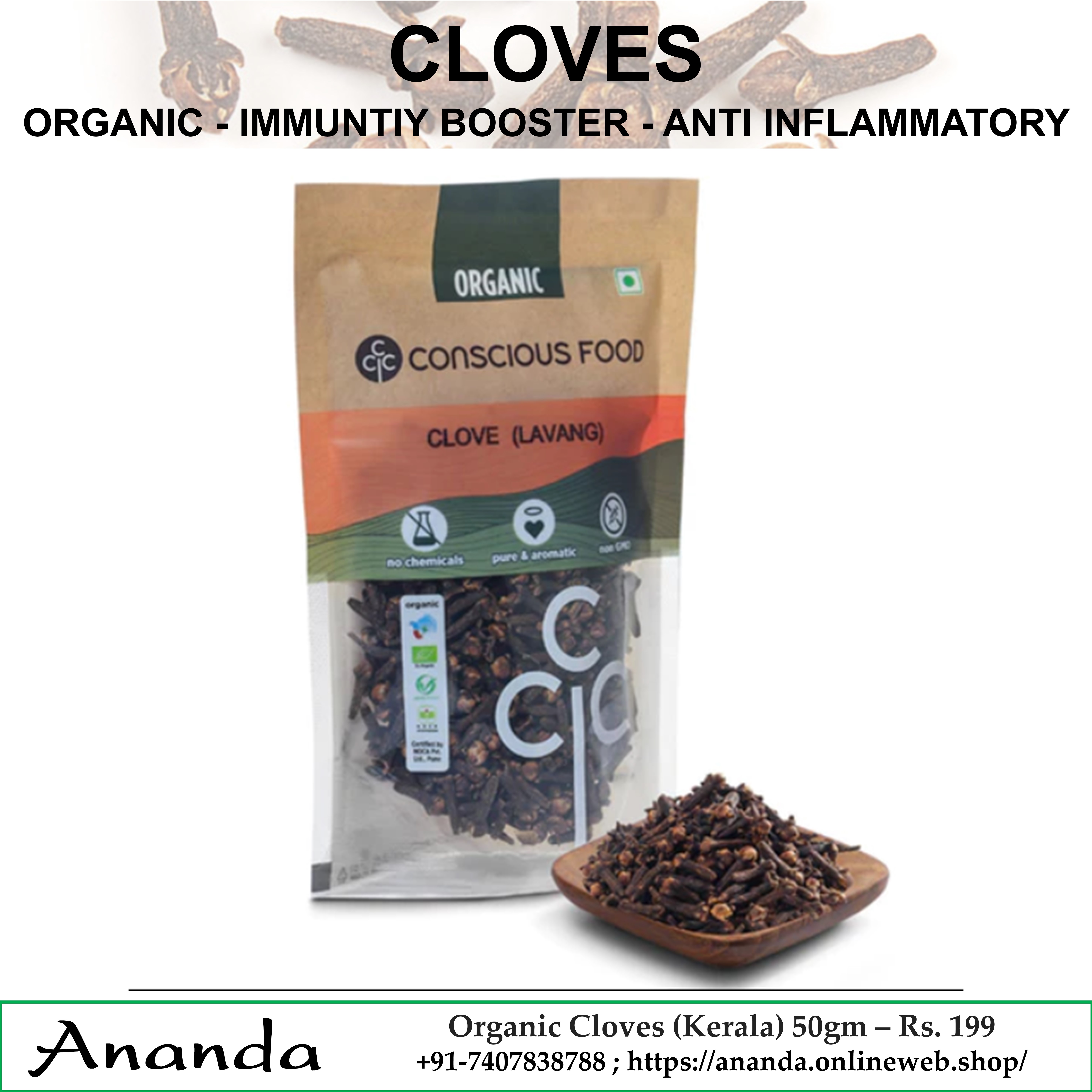 Organic Cloves 50gm