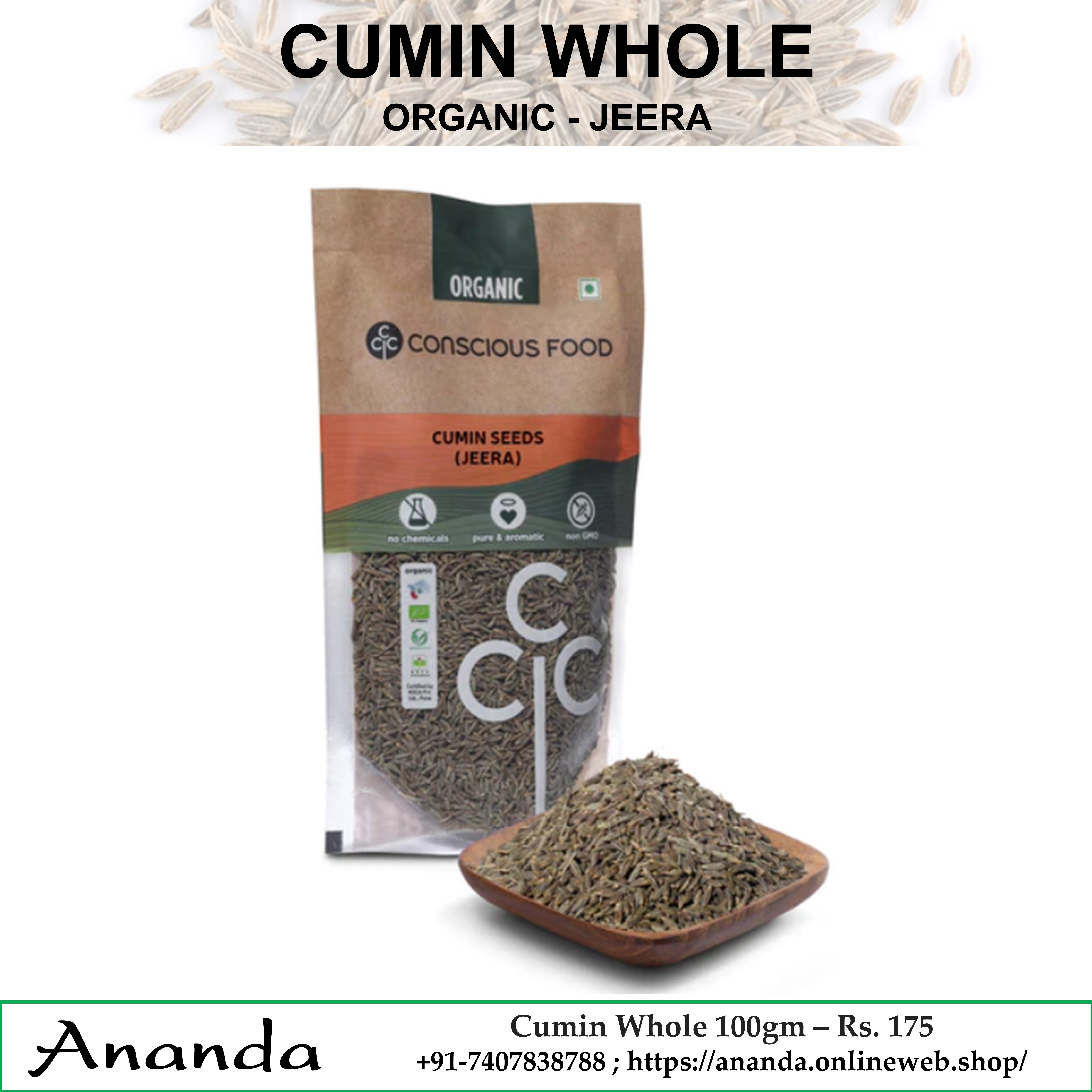 Organic Cumin 100gm