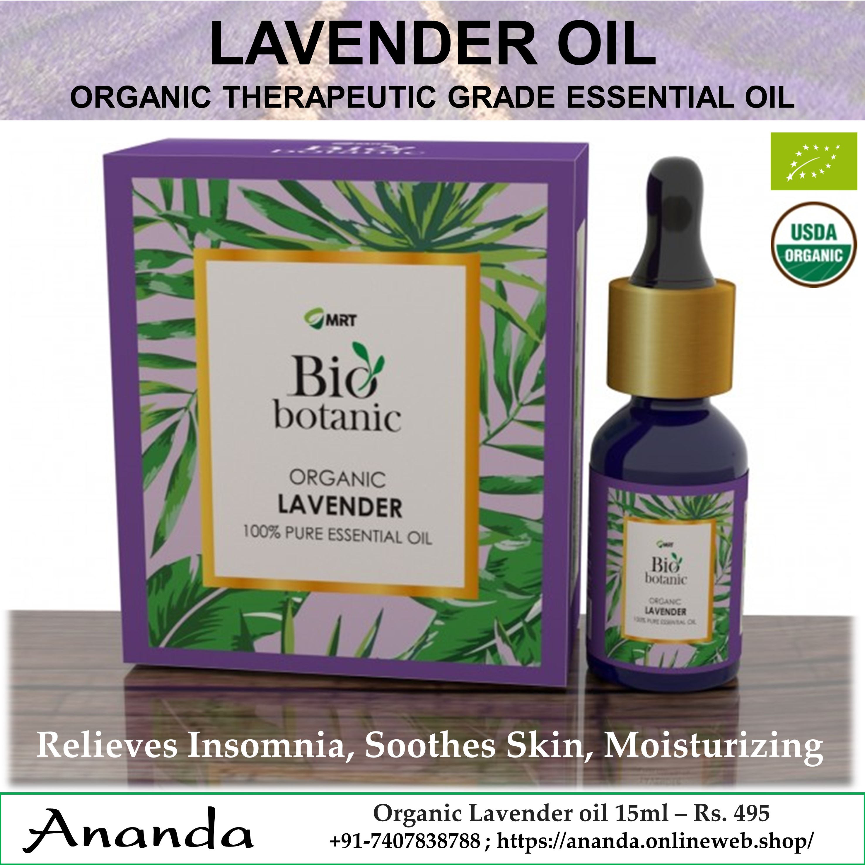 Organic Lavender oil 15ml