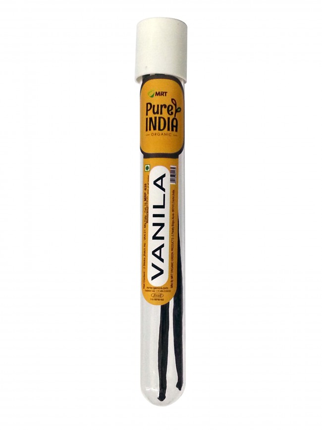 Organic Vanilla sticks Glass Bottle 2pc