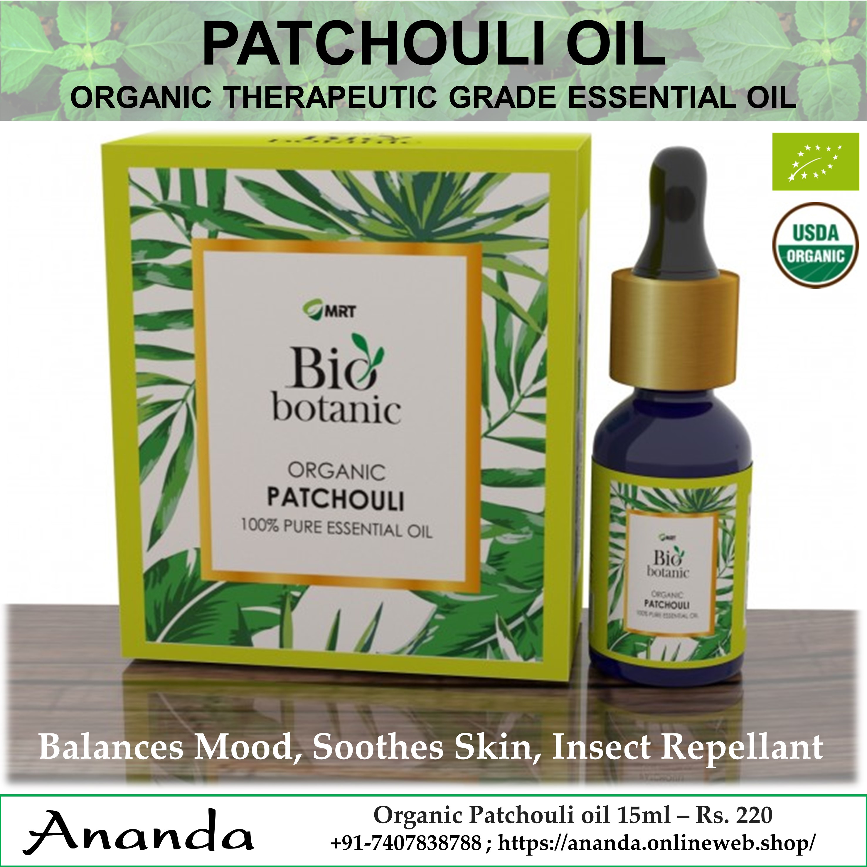 Organic Patchouli oil 15ml