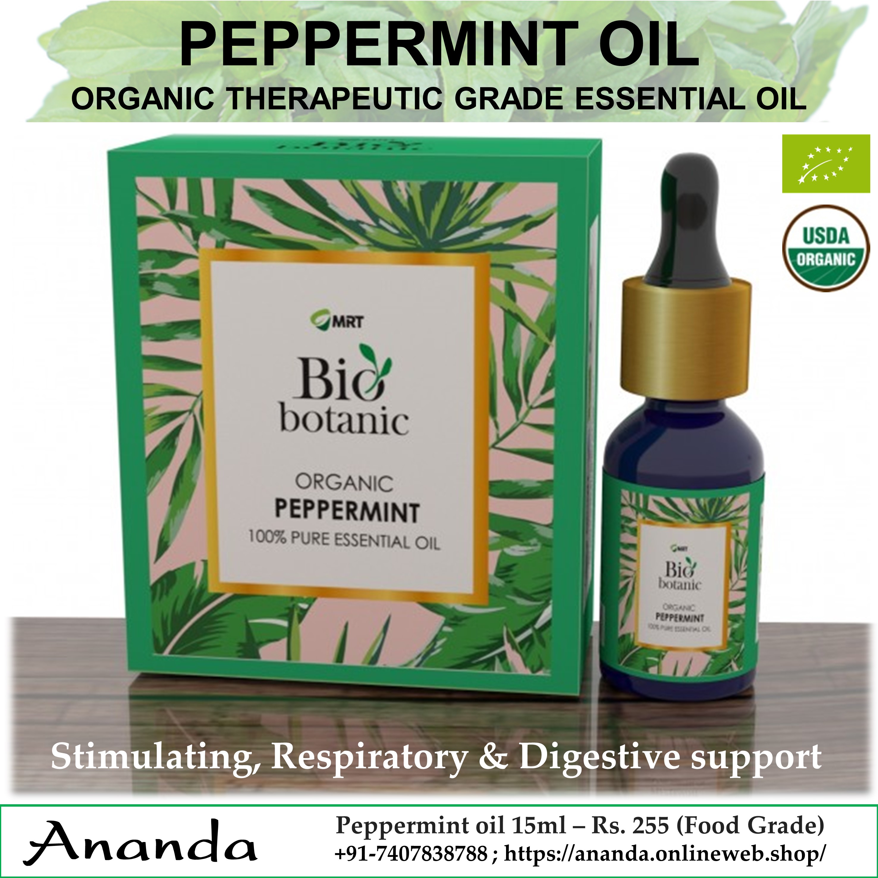 Organic Peppermint oil 15ml