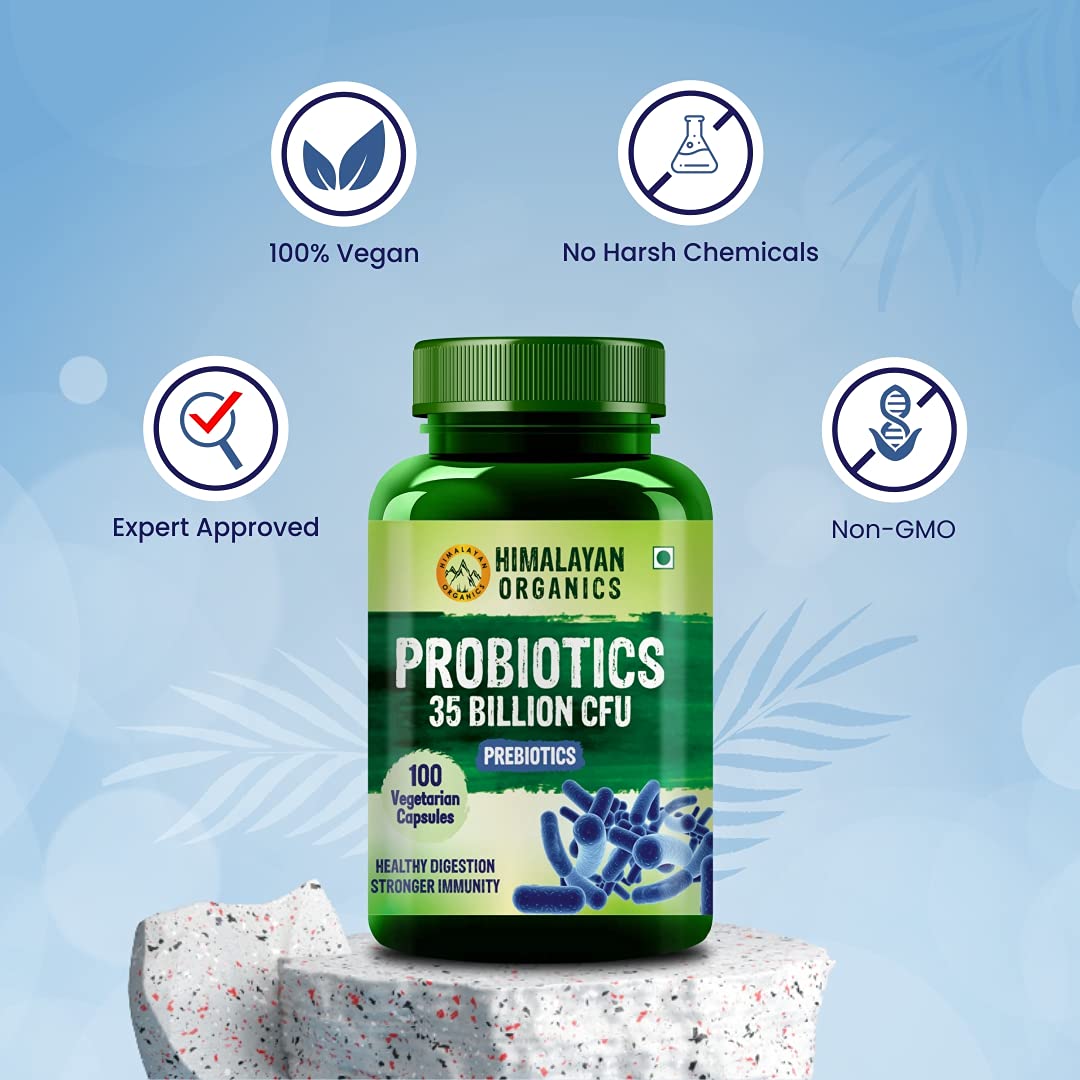 Probiotics Supplement 35 Billion CFU for women & men, 16 Strains with Prebiotics | 100 Veg Capsules