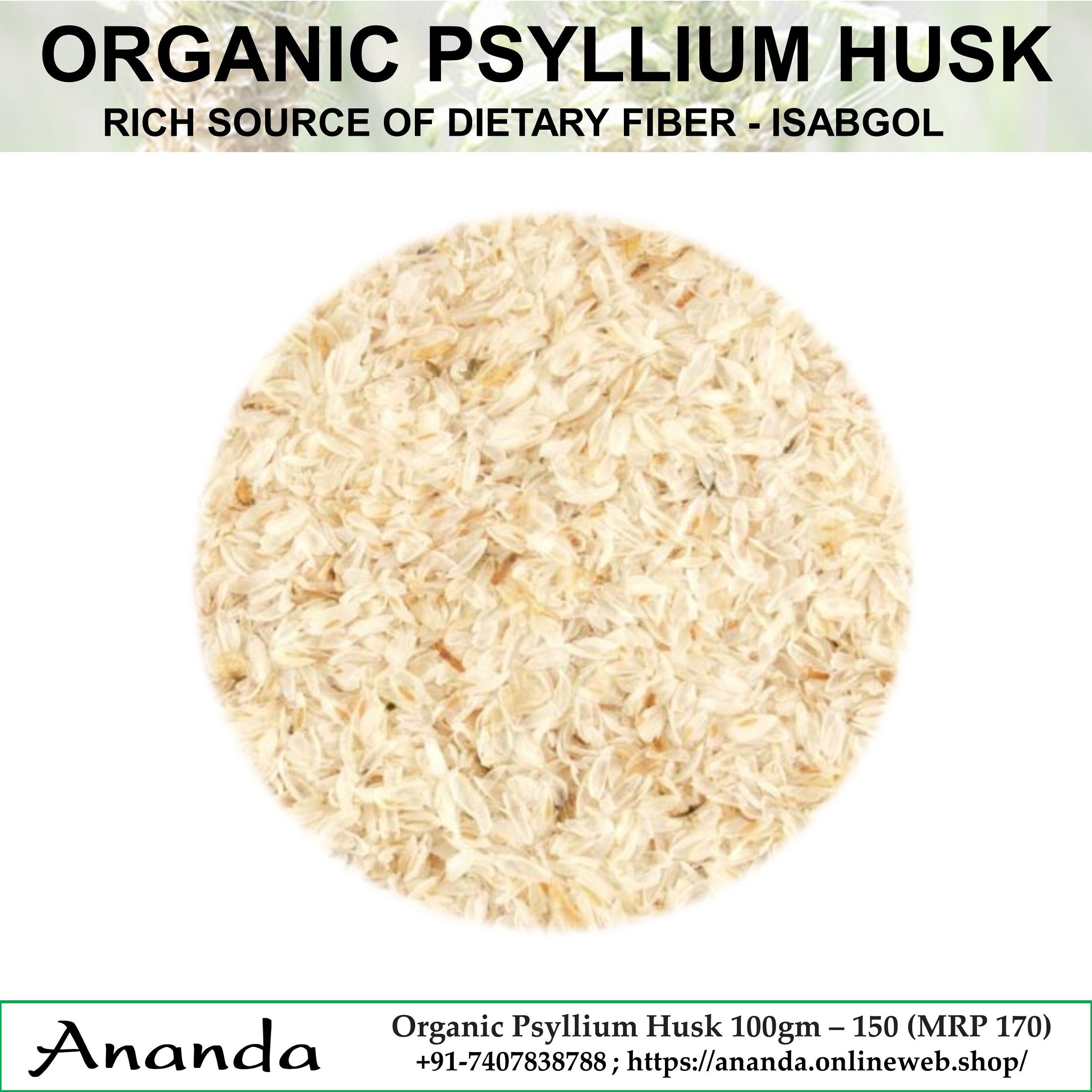 Organic Psyllium Husk 100gm