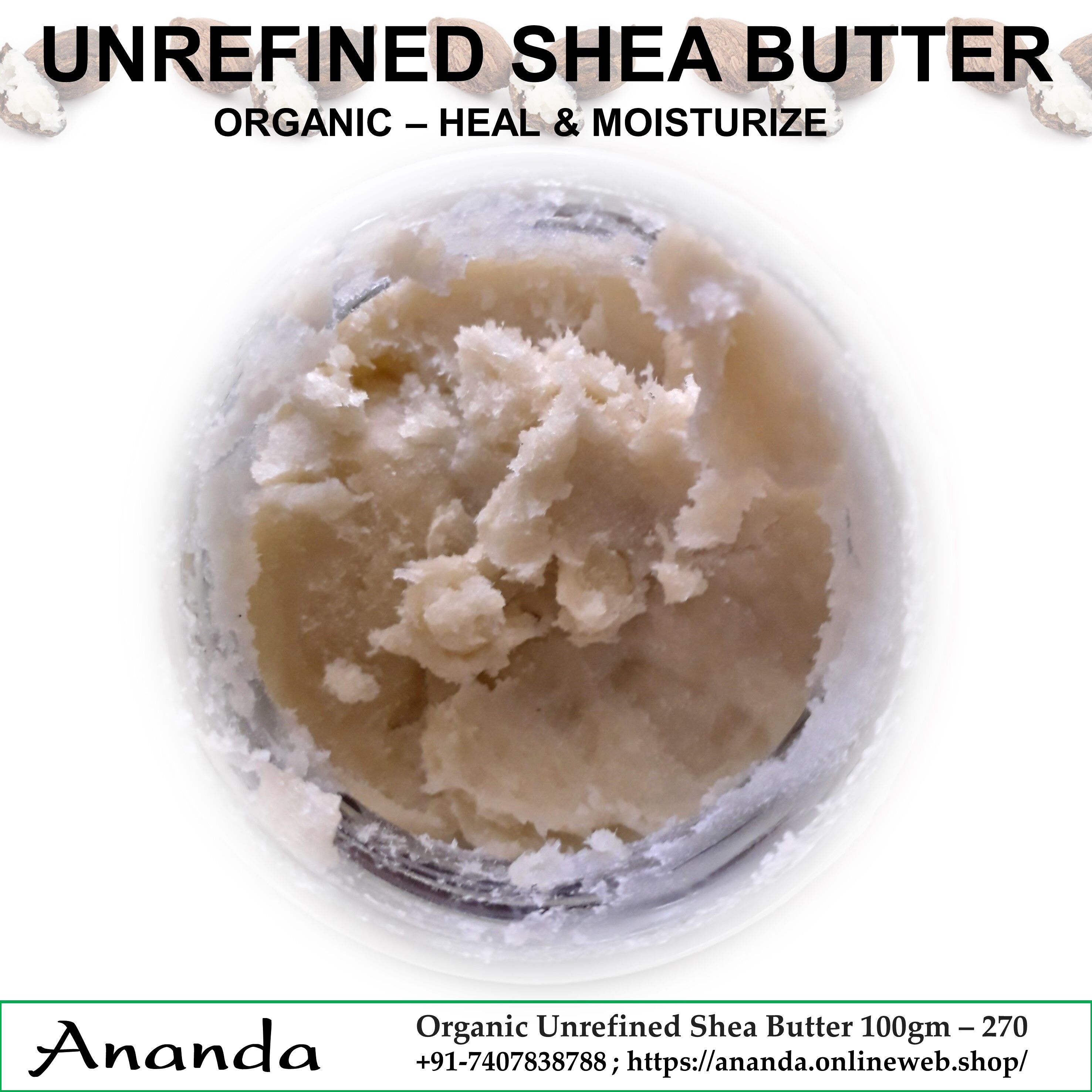 Organic Unrefined Shea Butter 25gm