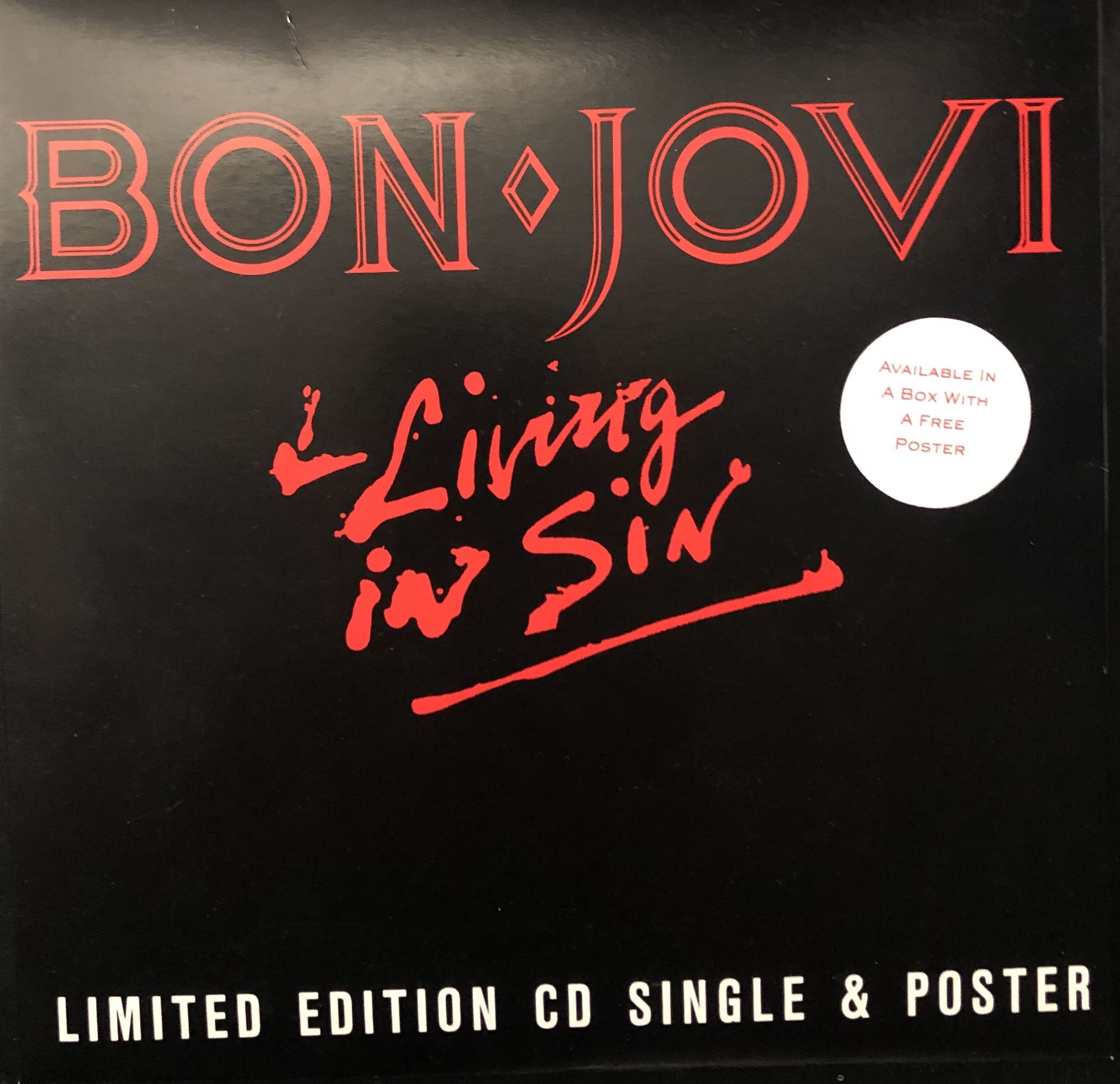 Bon Jovi - Living In Sin - Limited Edition CD Single Box Set