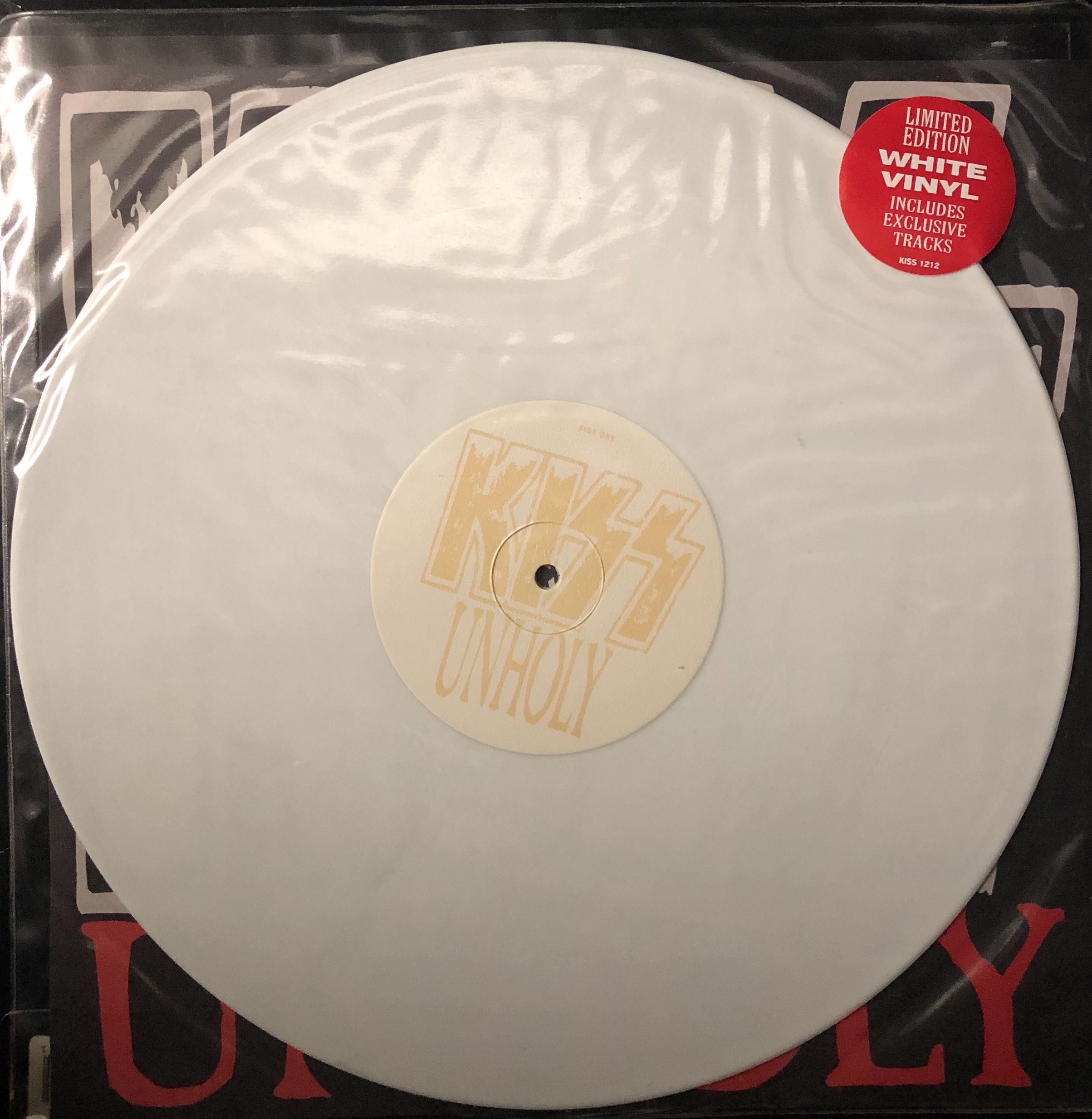 貴重KISS Unholy 1992年 12インチLPホワイトレコードUK限定盤 Kiss - Unholy - UK Limited Edition 4 Track White Vinyl c/w