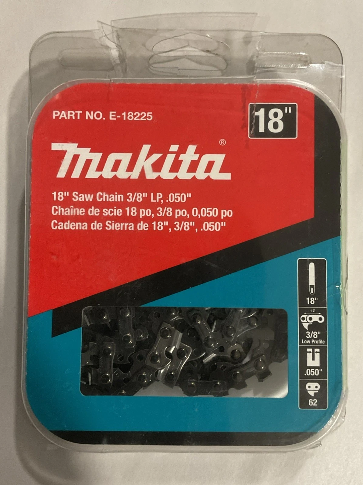 Makita E-18225 18" Saw Chain 3/8" LP .050"