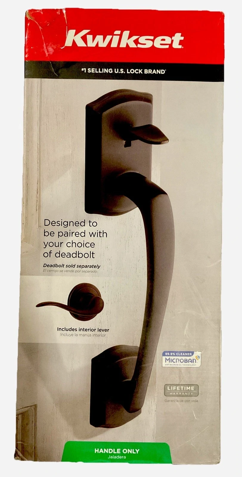 Kwikset Prescott Door Handleset Only with Tustin Door Handle in Venetian Bronze