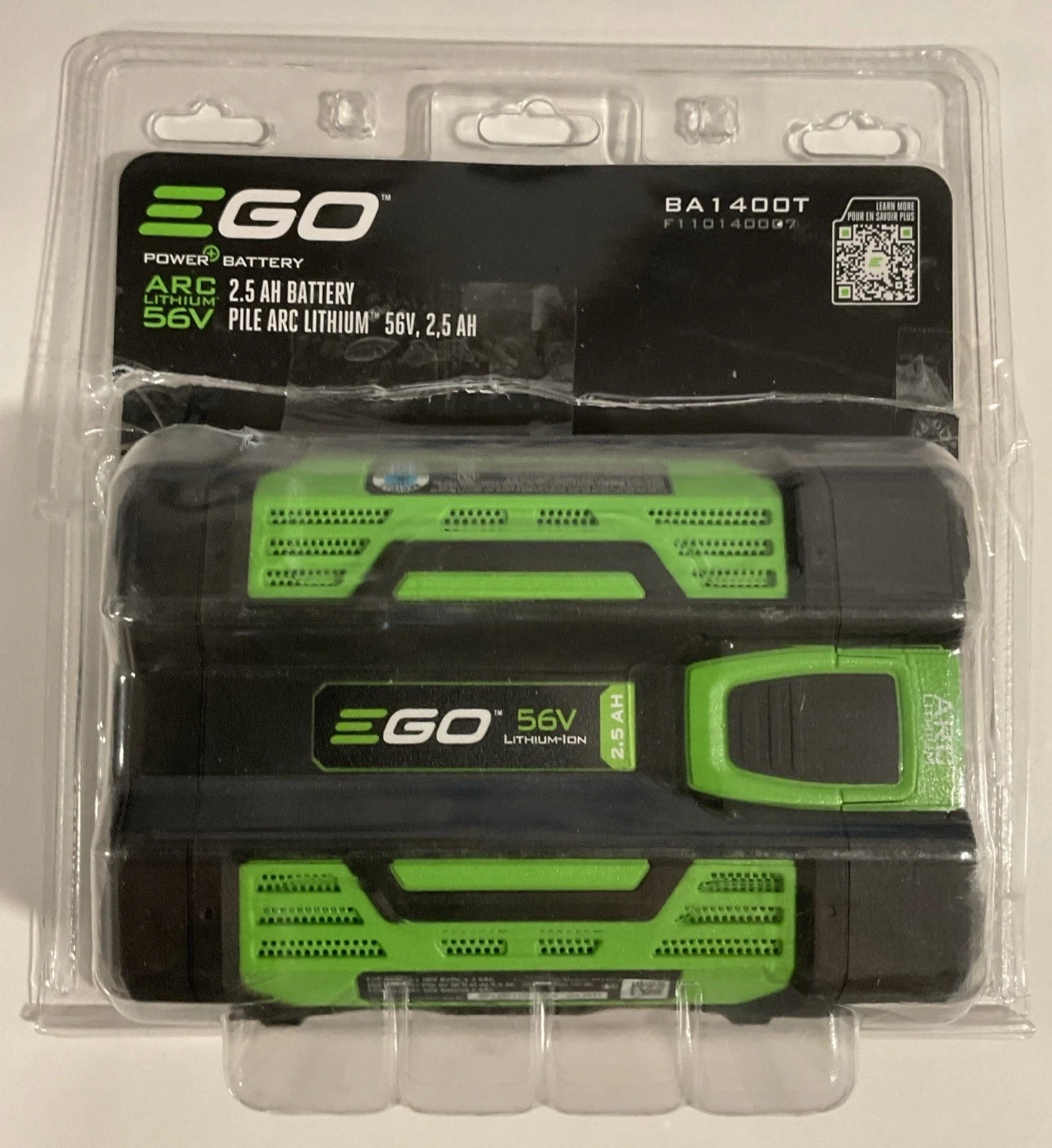 Genuine EGO 56V BA1400T 2.5 Ah Lithium-ion Battery with Fuel Gauge JAN2023