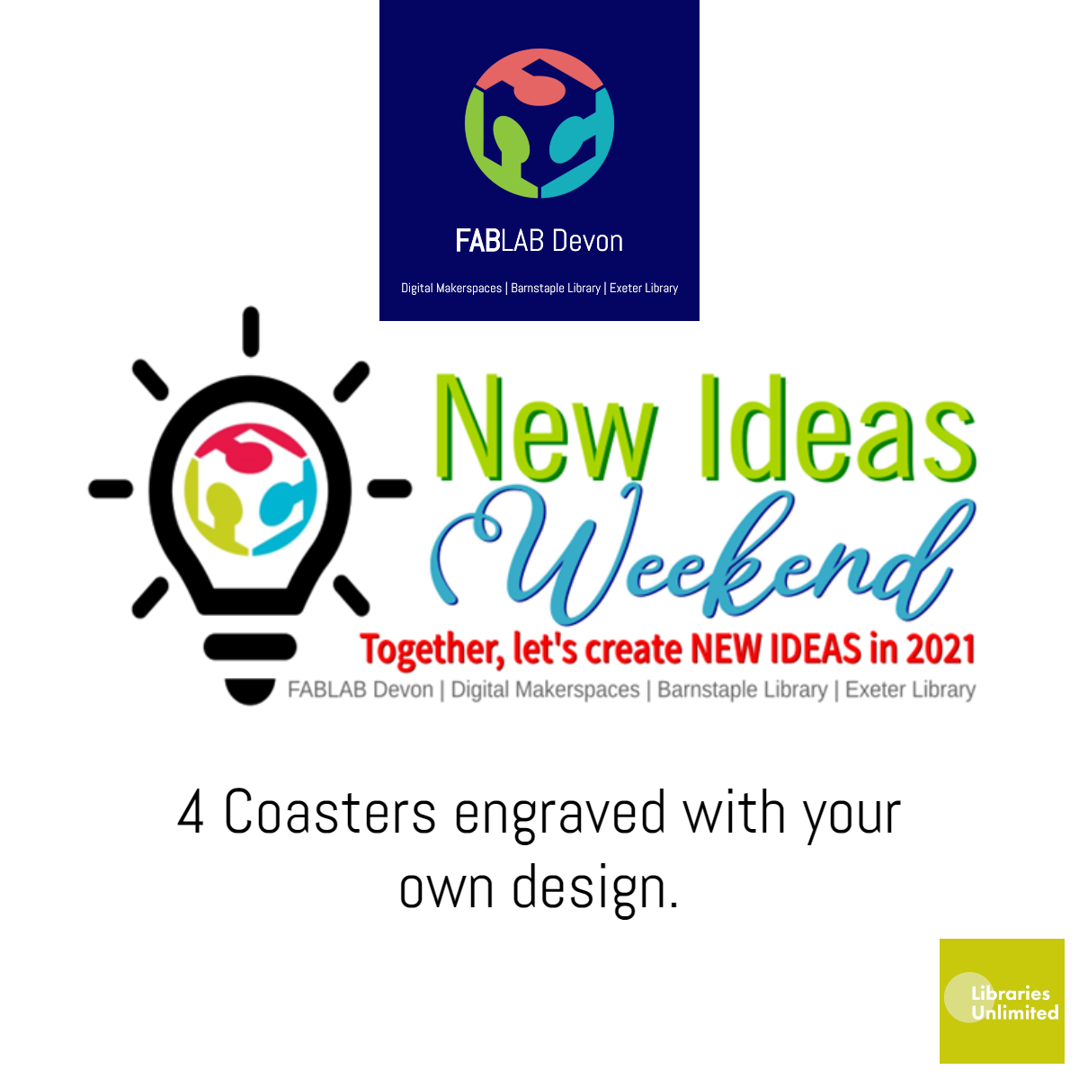 Set of 4 Coasters with your own design