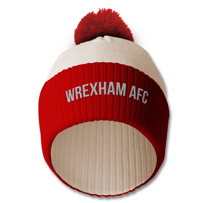 Wrexham AFC Embroidered Retrostyle Bobble Hat