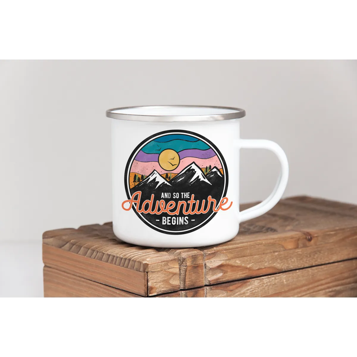 And So The Adventure Begins - Enamel Mug