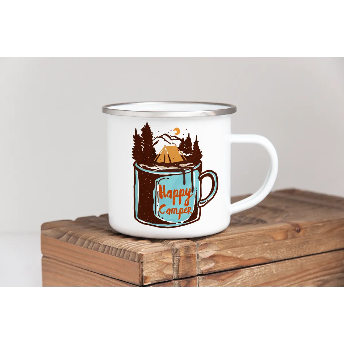 Happy Camper - Enamel Mug