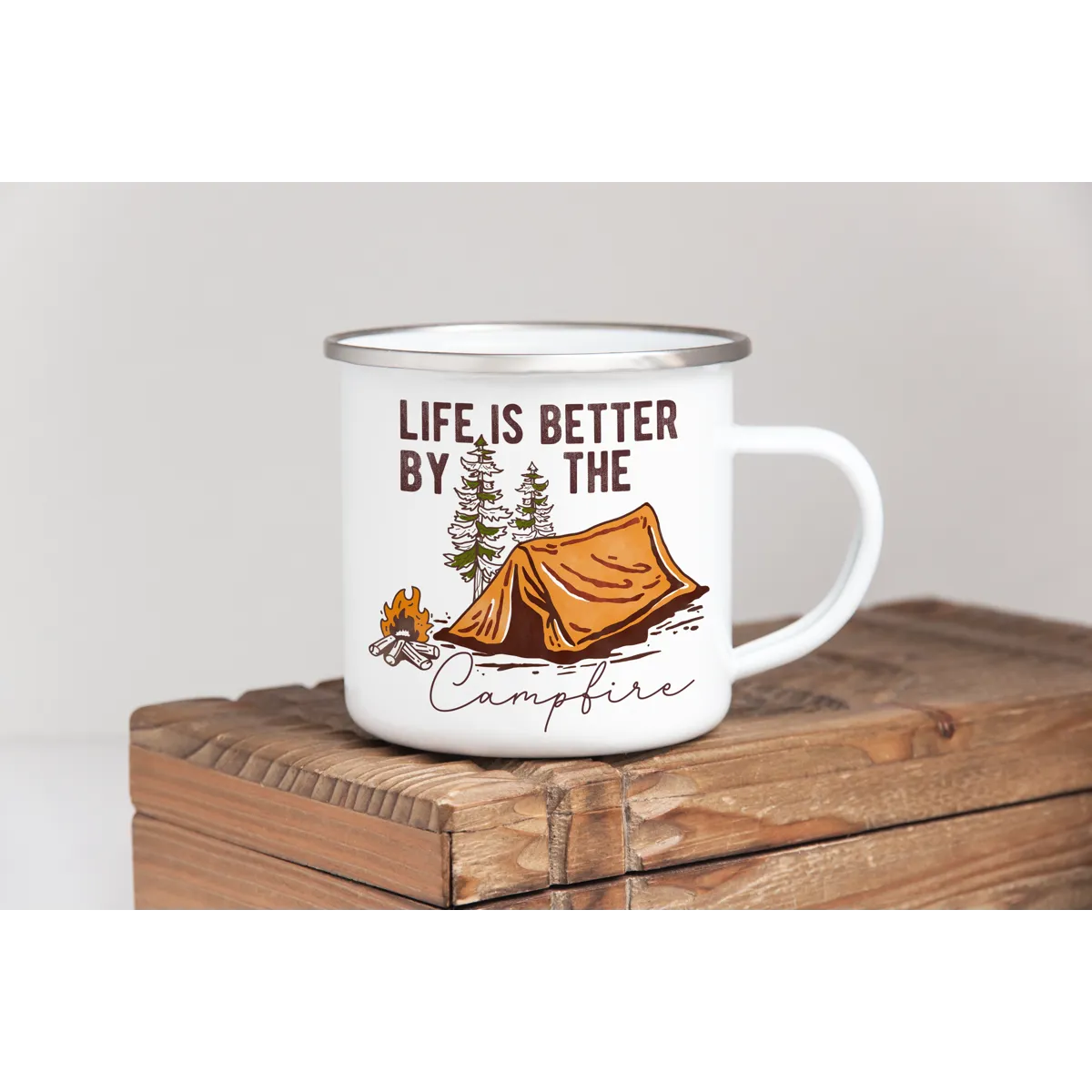 Life Is Better By The Campfire - Enamel Mug