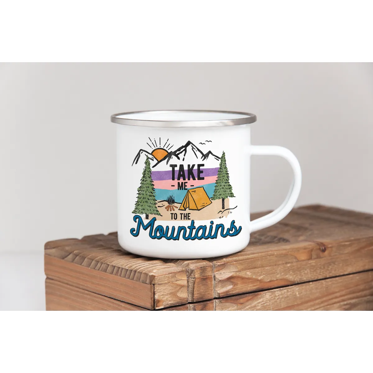 Take Me To The Mountains - Enamel Mug