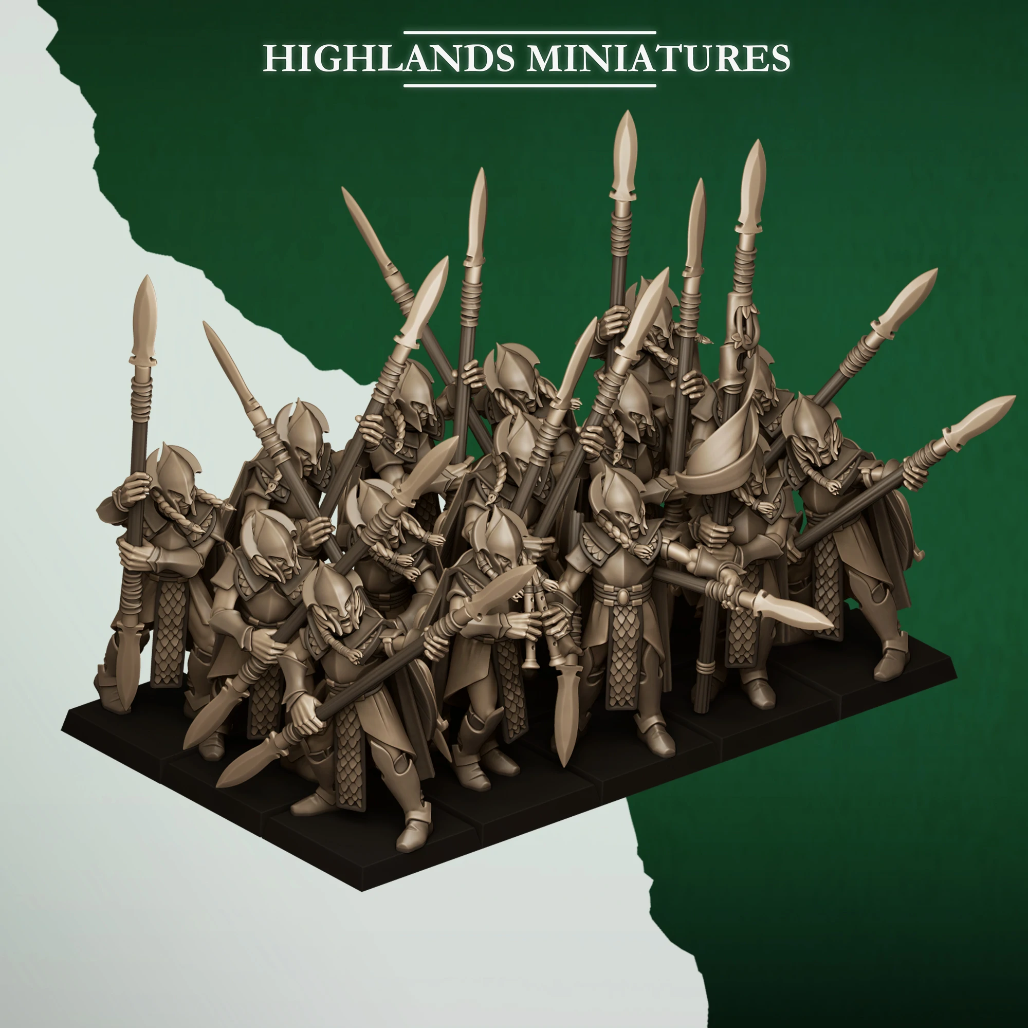 Feral Spearmen - 28mm to 32mm - Feral Elf's
