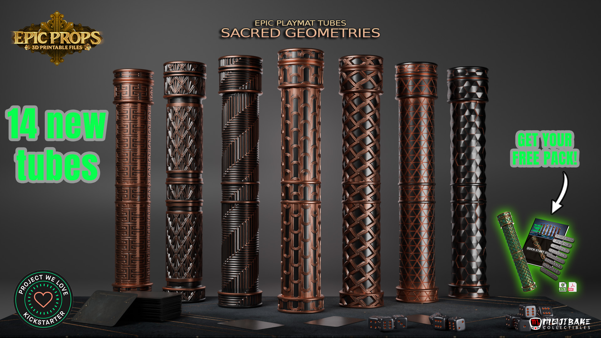 Playmat Tubes - Single Colour - Mojibake Collectibles