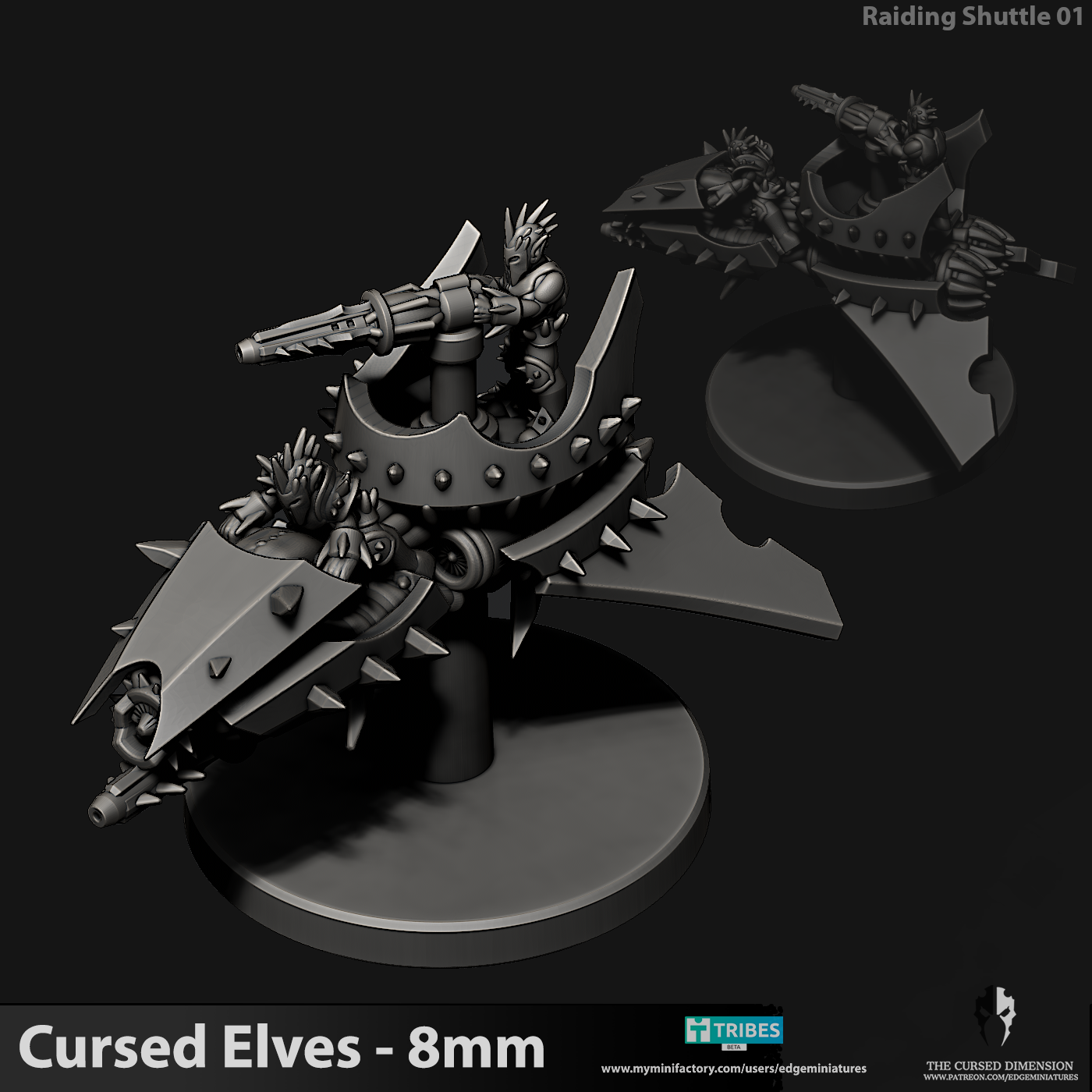 Raided Shuttles Cursed Elves - 8mm to 10mm