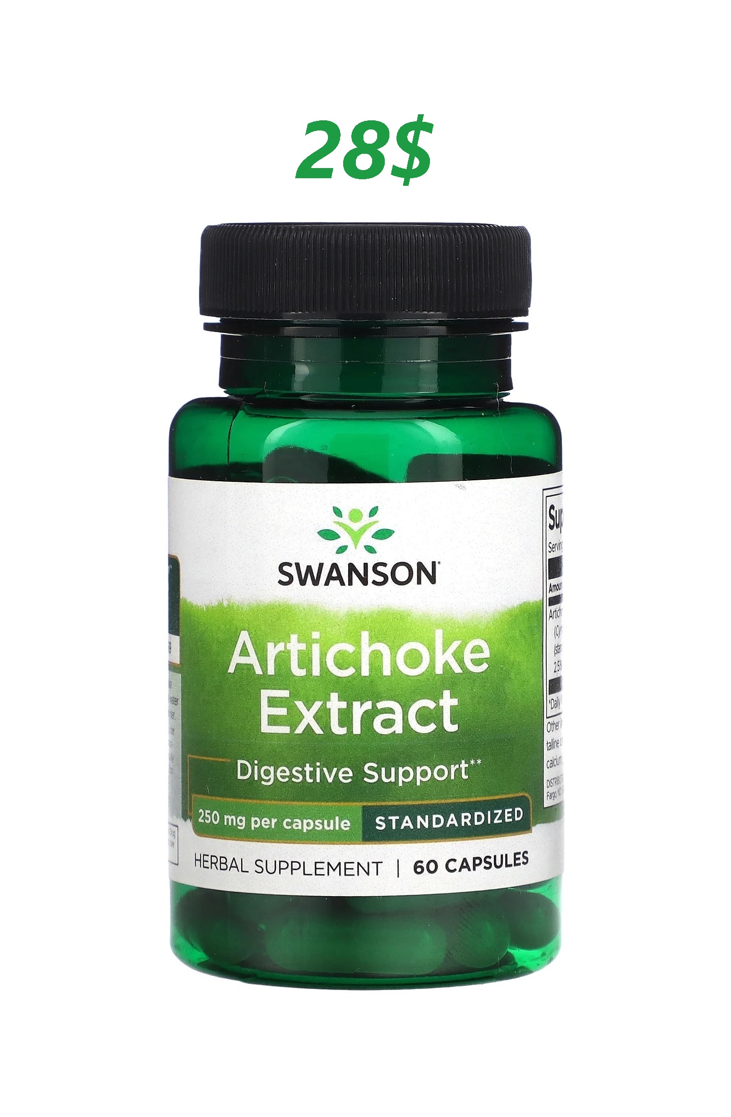 Artichoke Extract 250mg 60' Swanson