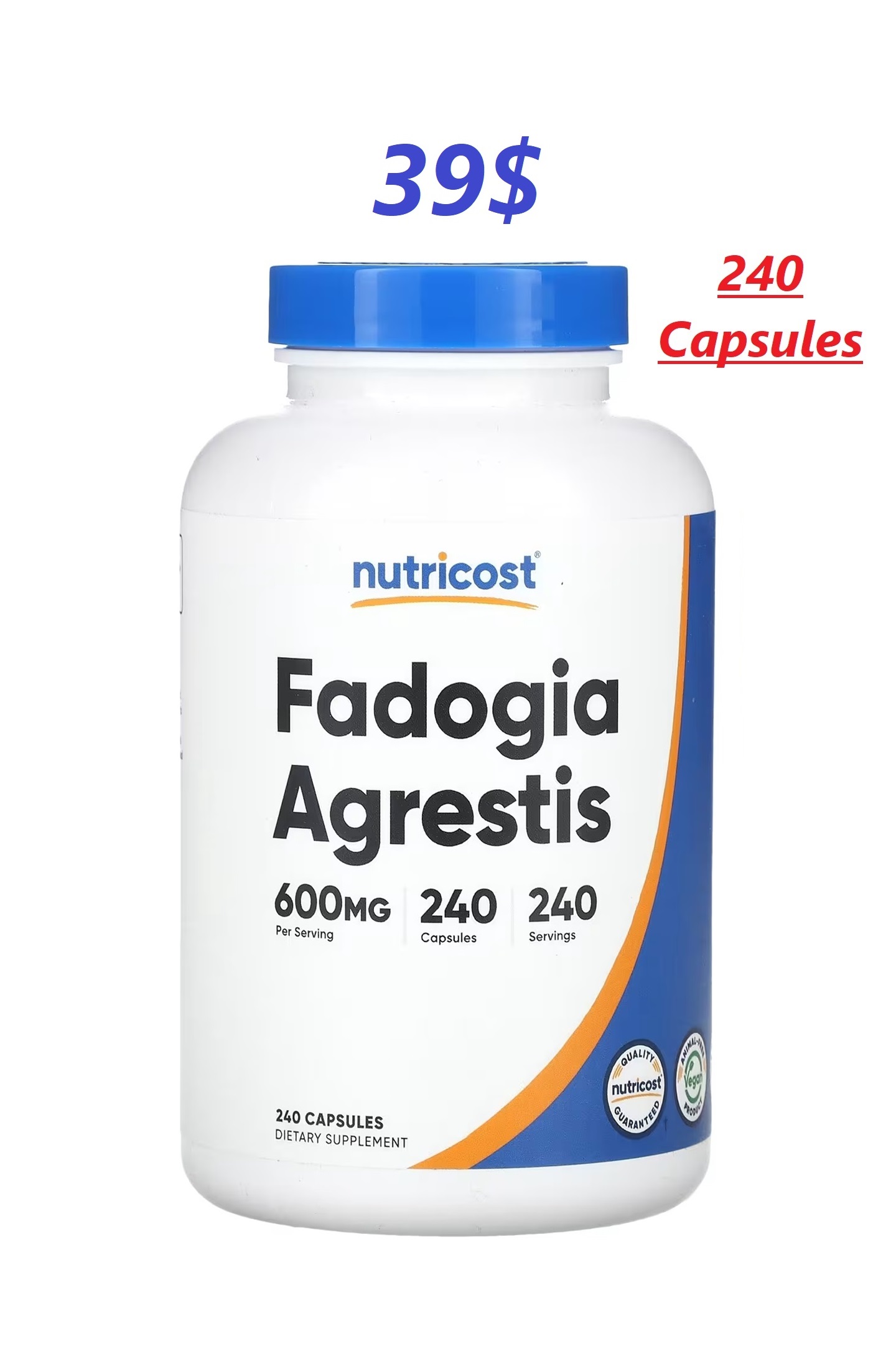 thumbnail image 2 of Fadogia Agrestis 10:1 Extract Capsules – 600mg Per Serving – Men's Health & Testosterone Booster – Daitea Brand 2 of 6