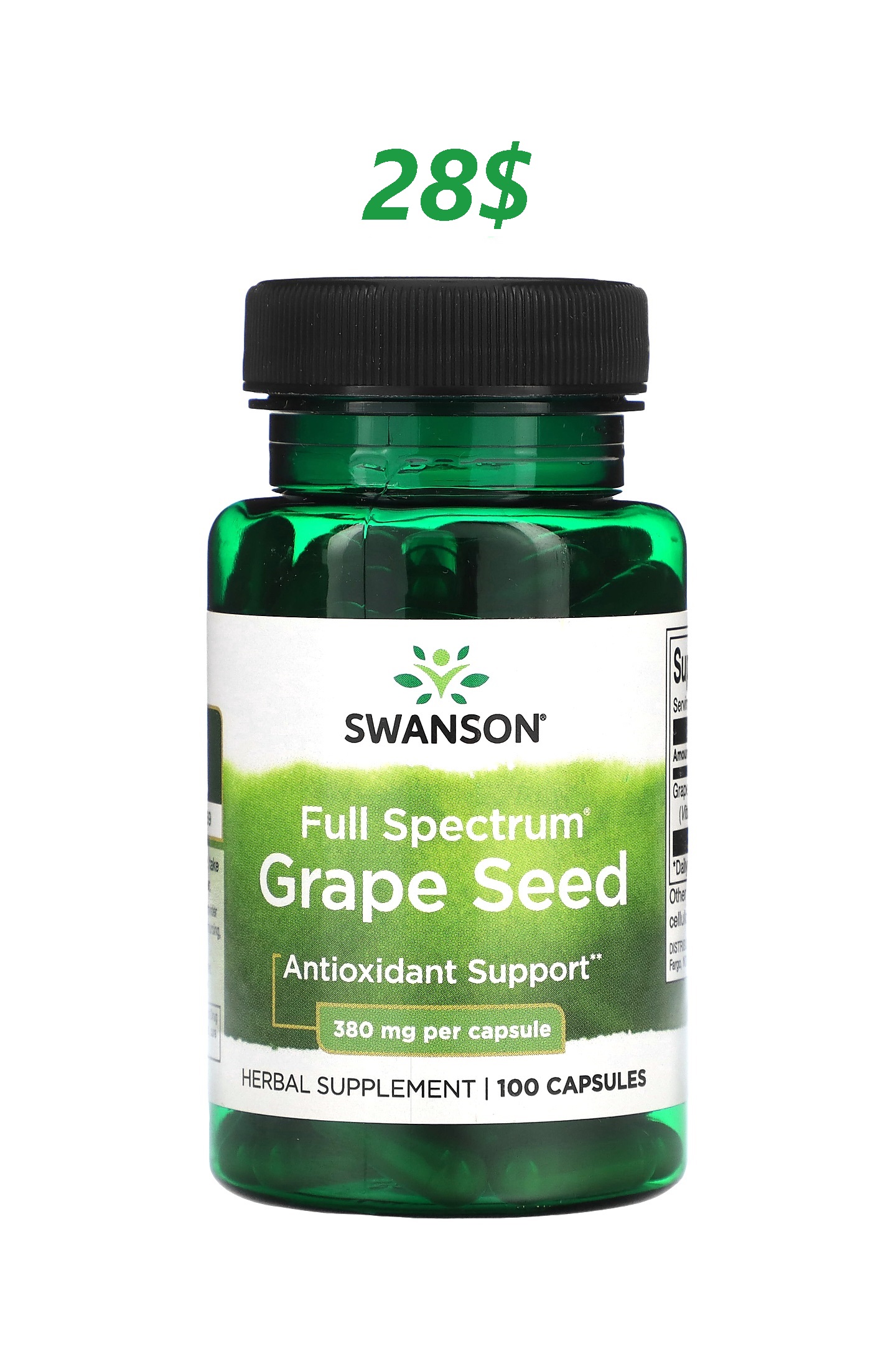 Grape Seed 380mg 100' - Swanson