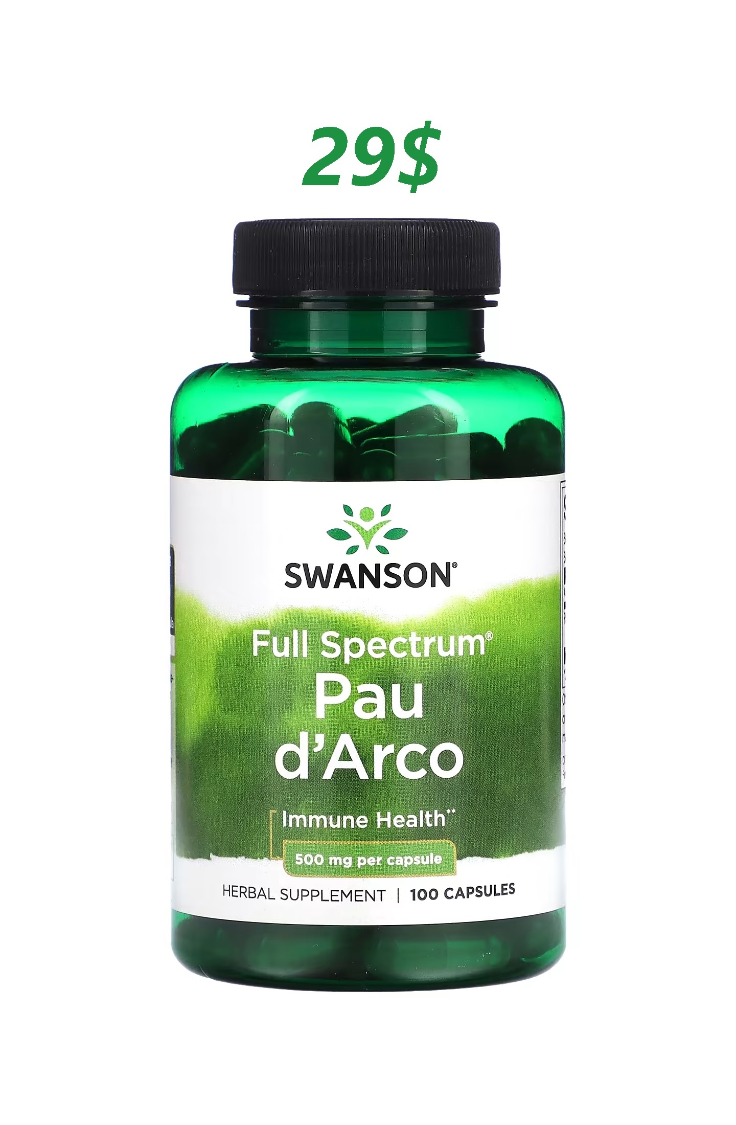 Pau d'Arco 500mg 100' - Swanson