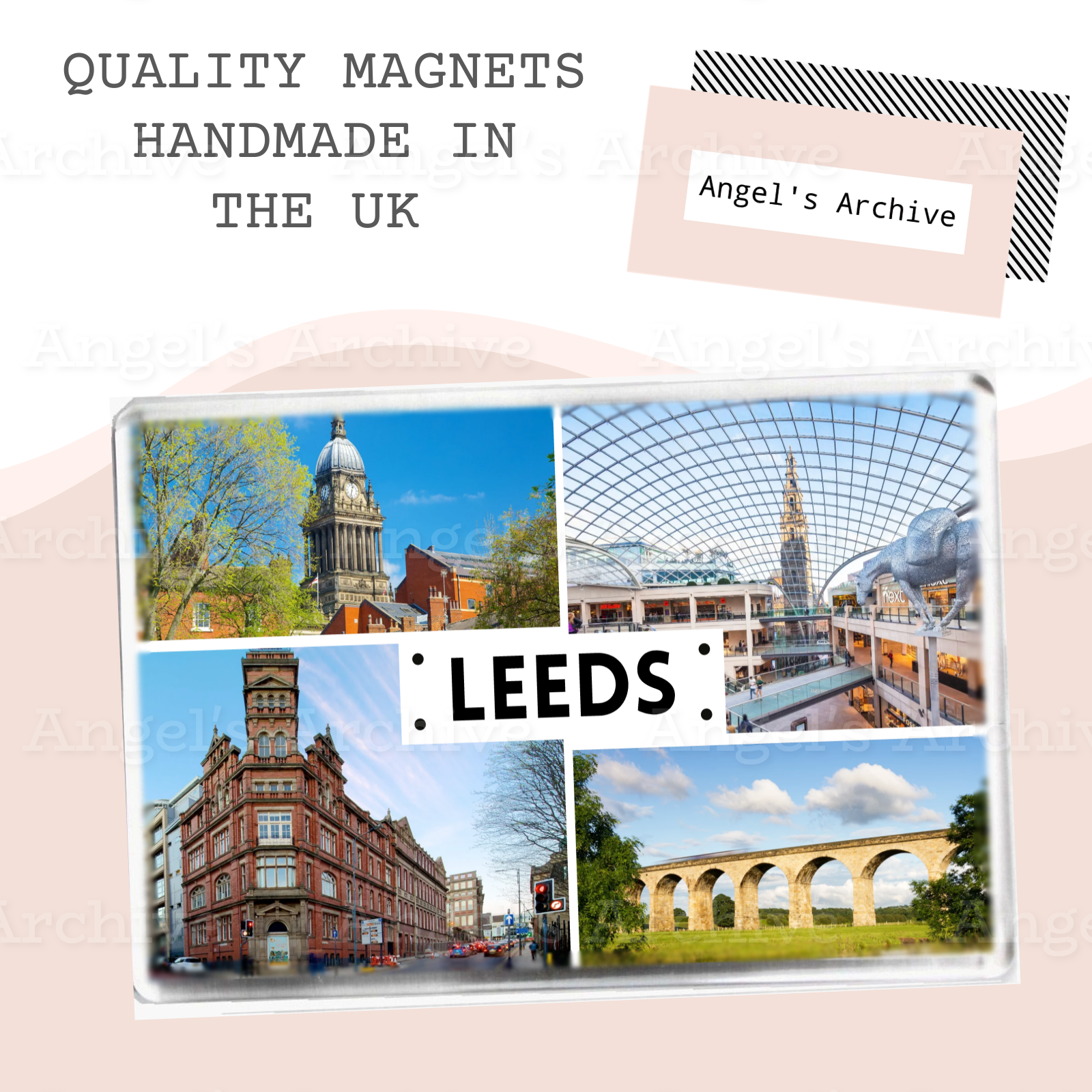 Leeds ✳ Yorkshire ✳ Holiday Souvenir ✳ Fridge Magnet ✳ Gift