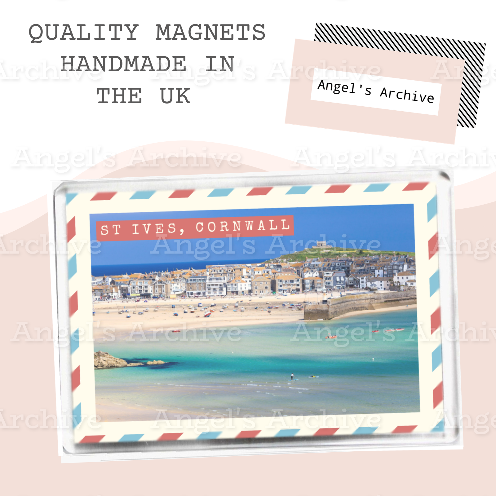 St Ives Cornwall ✳ Souvenir Tourist Holiday ✳ Fridge Magnet ✳ Gift