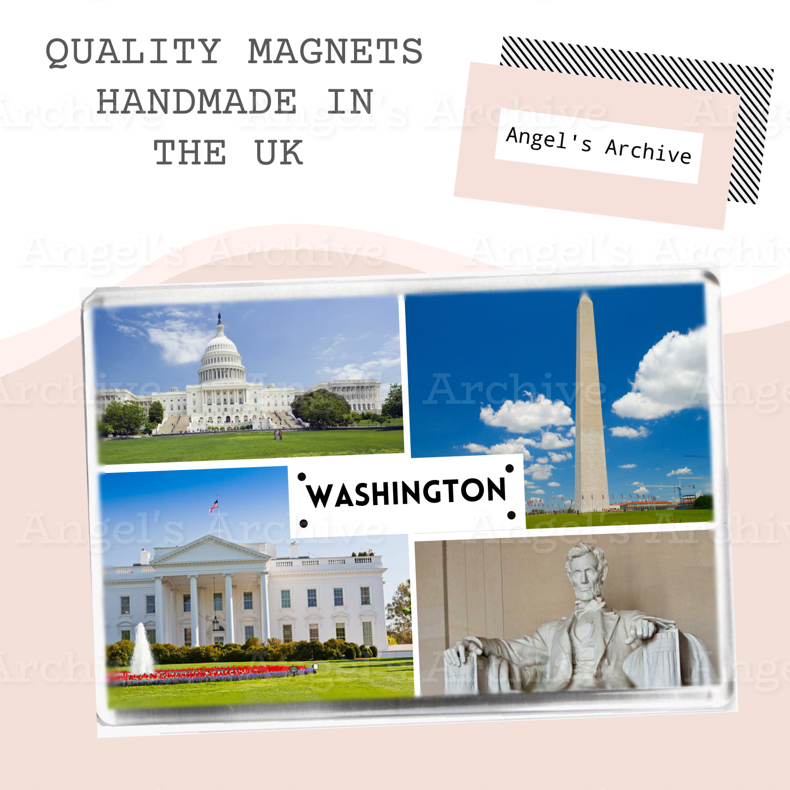 Washington ✳ USA Capital ✳ Holiday Souvenir ✳ Fridge Magnet ✳ Gift