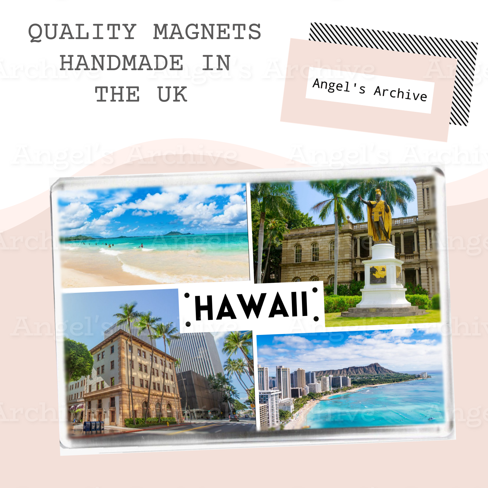 Hawaii ✳ USA State ✳ Souvenir Tourist Holiday ✳ Fridge Magnet ✳ Gift