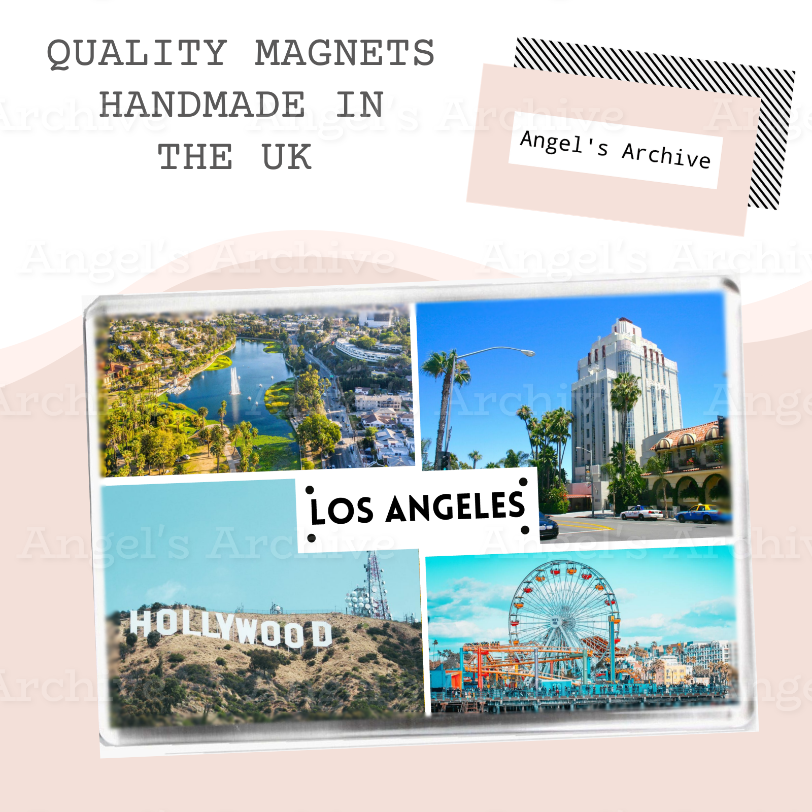 Los Angeles ✳ USA ✳ Souvenir Tourist Holiday ✳ Fridge Magnet ✳ Gift