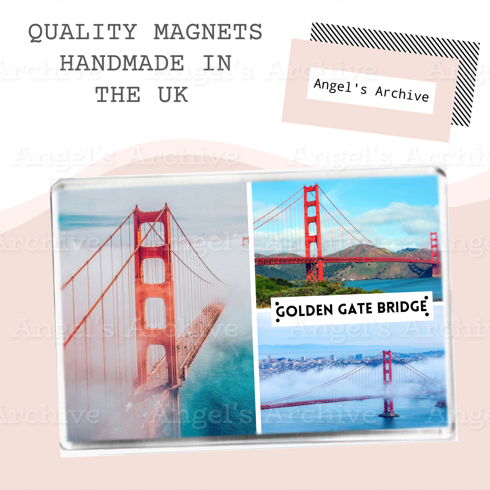 Golden Gate Bridge ✳ USA ✳ Holiday Souvenir ✳ Fridge Magnet ✳ Gift