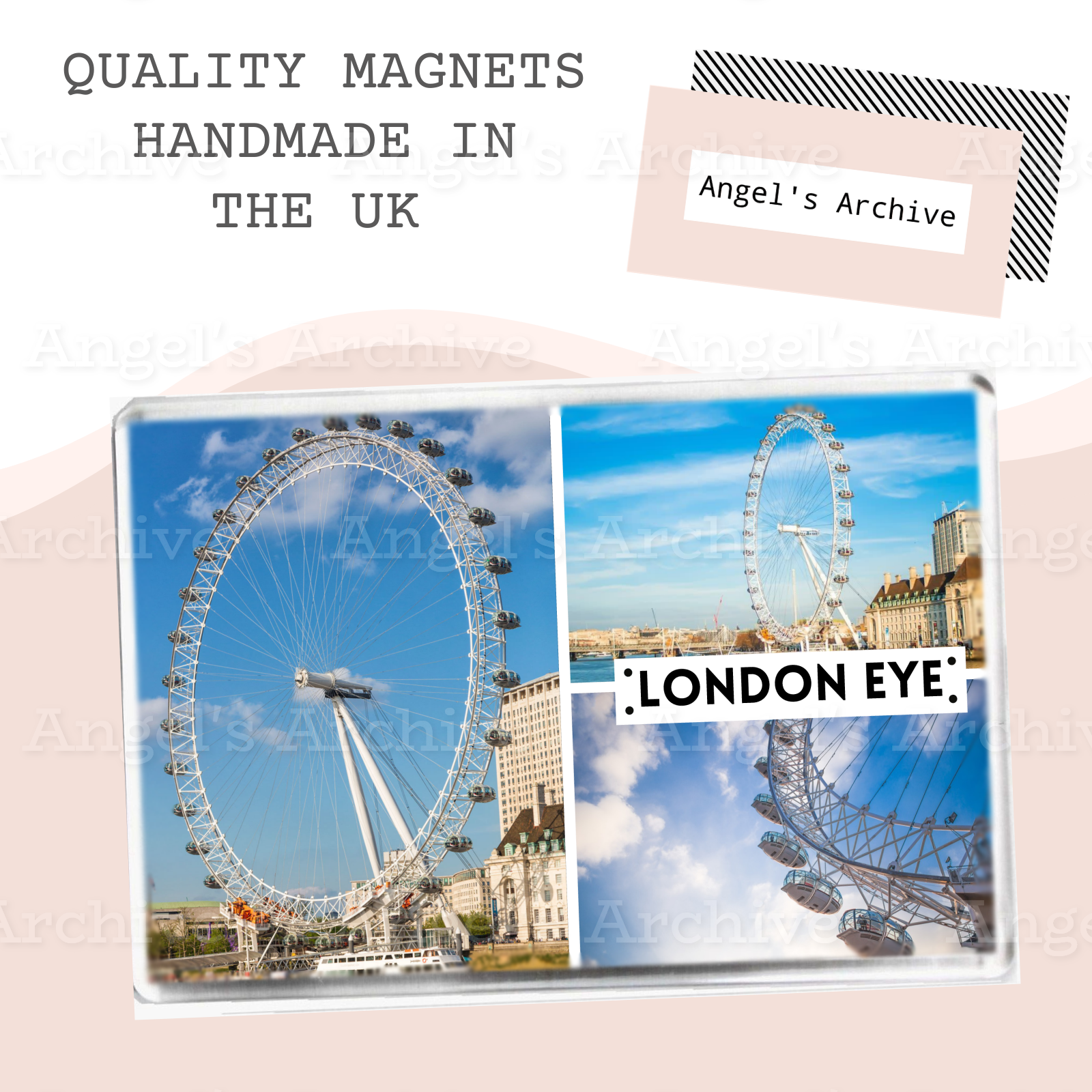 London Eye ✳ England ✳ UK ✳ Holiday Souvenir ✳ Fridge Magnet ✳ Gift