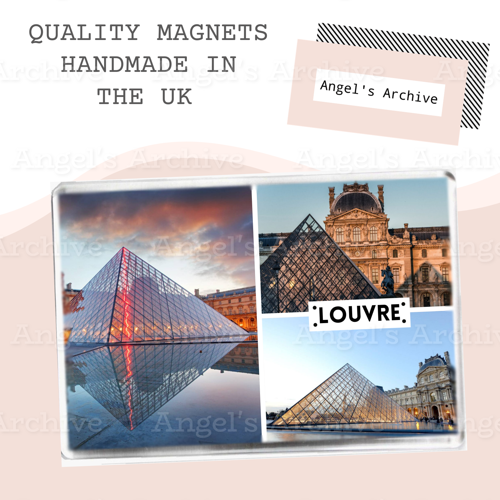 The Louvre ✳ Paris ✳ France ✳ Holiday Souvenir ✳ Fridge Magnet ✳ Gift