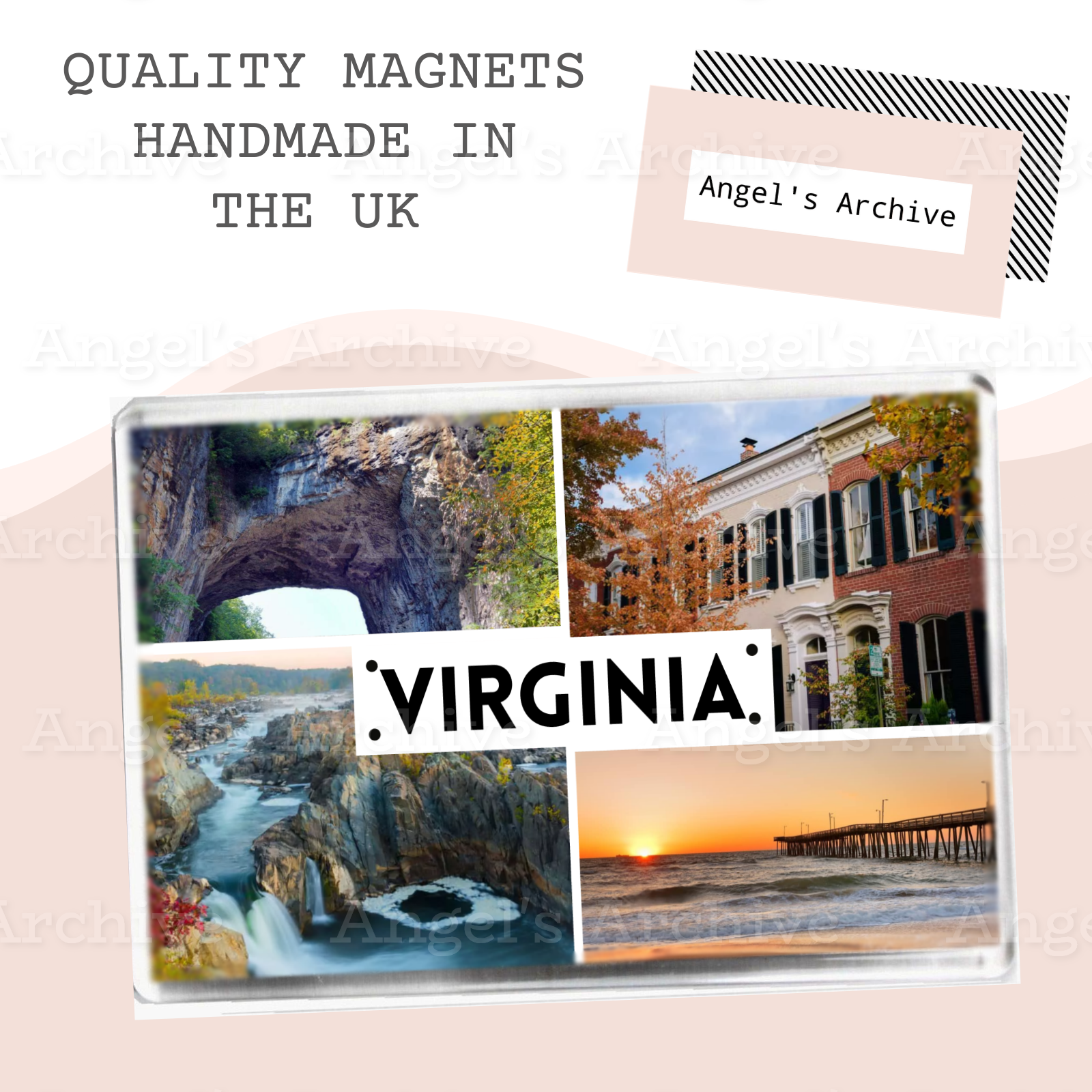 Virginia ✳ USA State ✳ Souvenir Tourist Holiday ✳ Fridge Magnet ✳ Gift