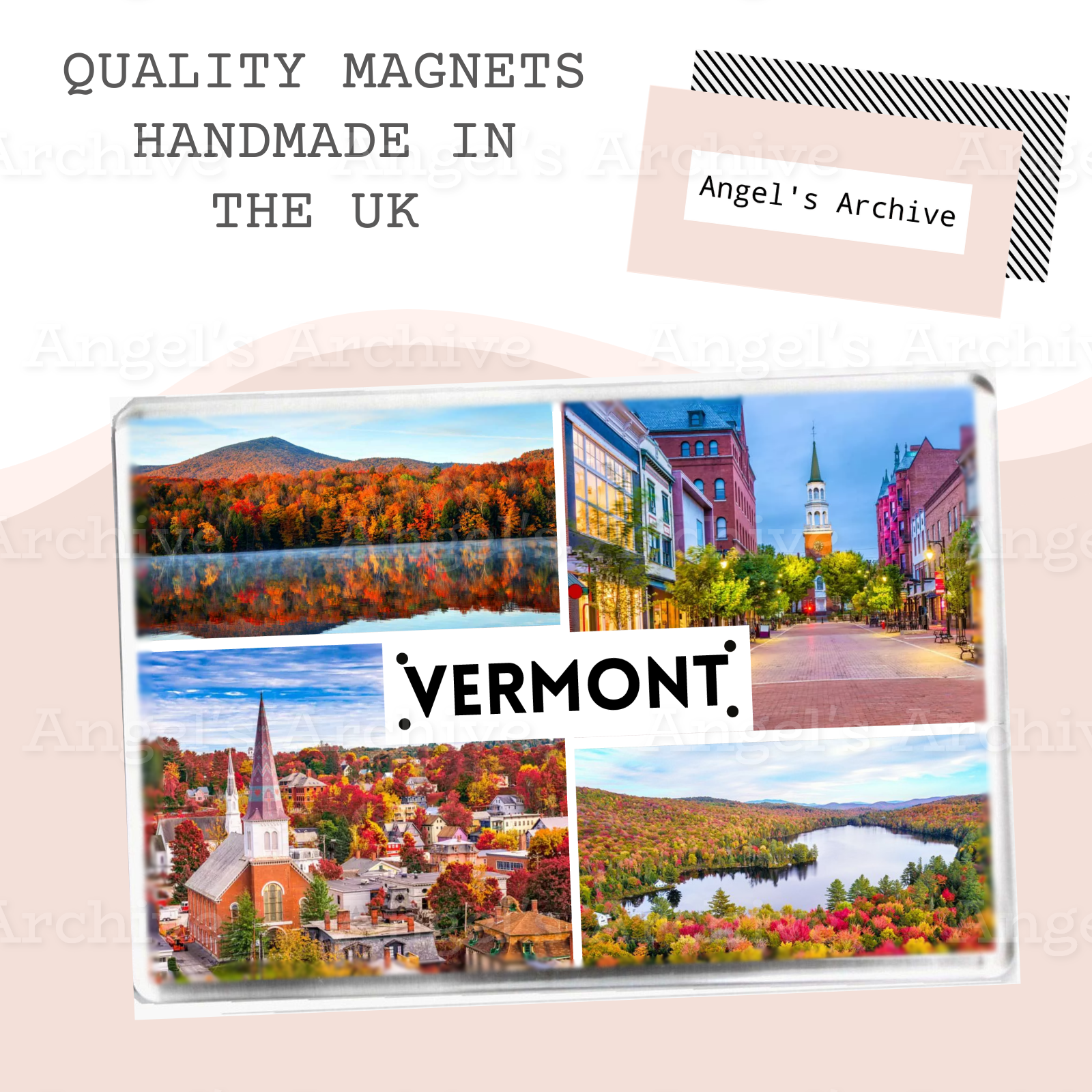 Vermont ✳ USA State ✳ Souvenir Tourist Holiday ✳ Fridge Magnet ✳ Gift