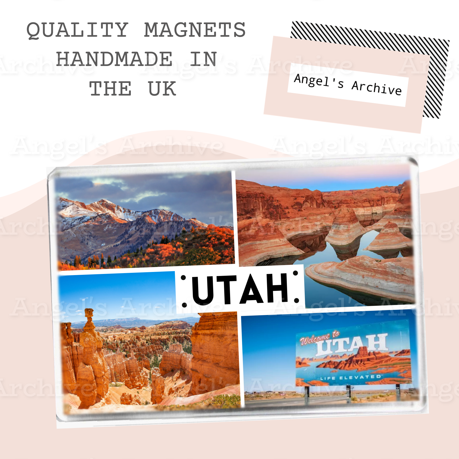 Utah ✳ USA State ✳ Holiday Souvenir ✳ Fridge Magnet ✳ Gift