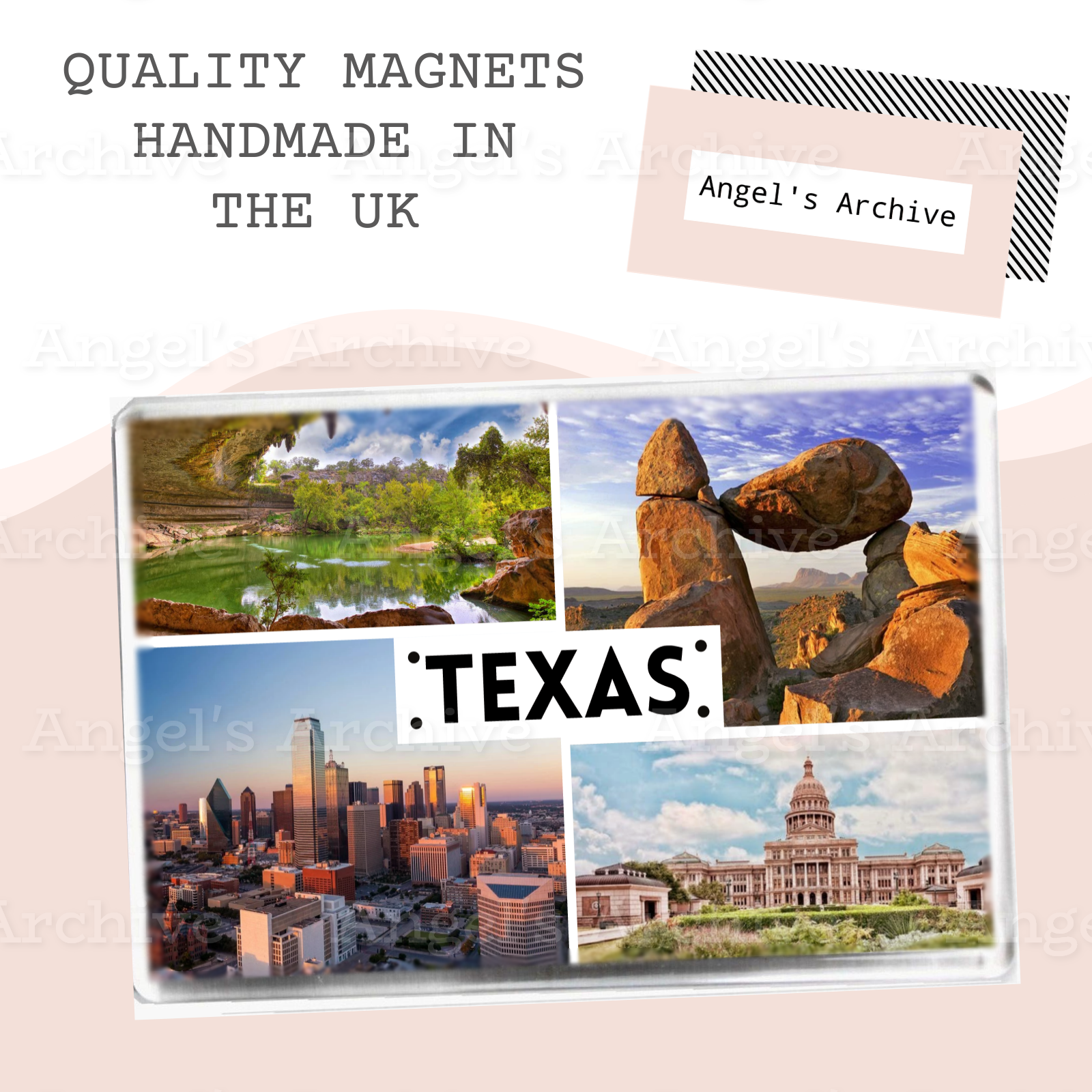 Texas ✳ USA State ✳ Souvenir Tourist Holiday ✳ Fridge Magnet ✳ Gift