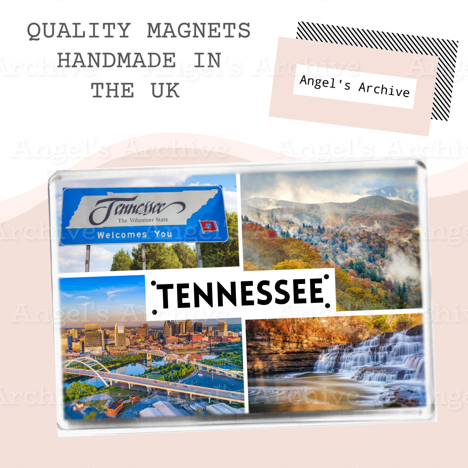Tennessee ✳ USA State ✳ Holiday Souvenir ✳ Fridge Magnet ✳ Gift