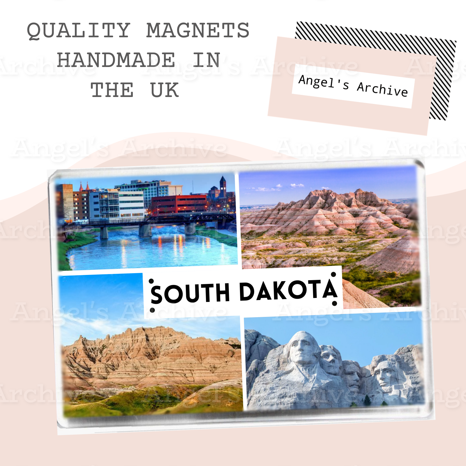 South Dakota ✳ USA State ✳ Holiday Souvenir ✳ Fridge Magnet ✳ Gift