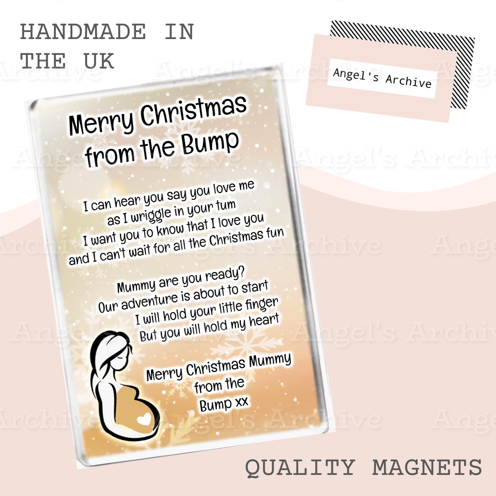 Merry Christmas Mummy From the Bump ✳ Poem ✳ Magnet ✳ Gift