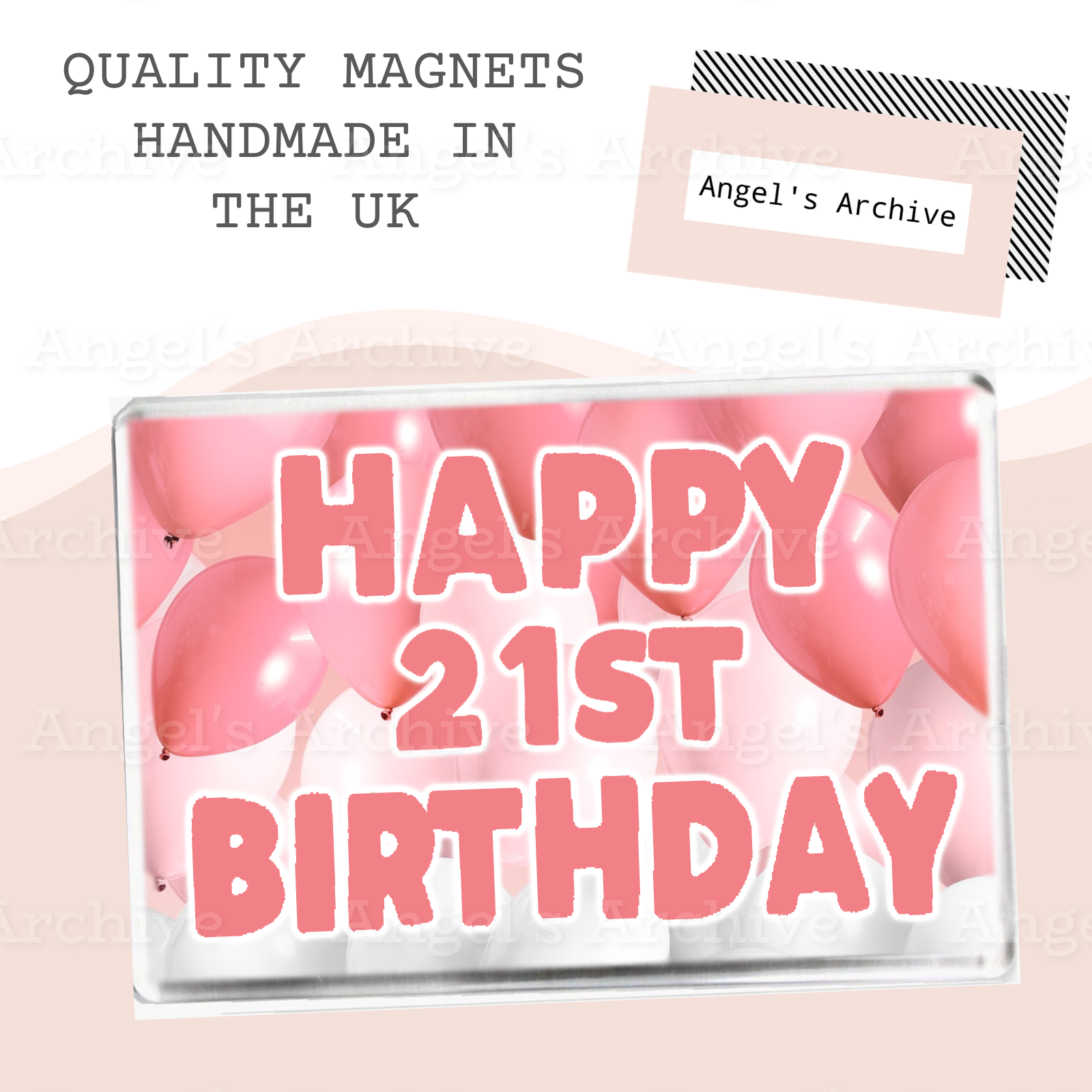 Happy 21st Birthday ✳ Womens Birthday ✳ Magnet ✳ Gift