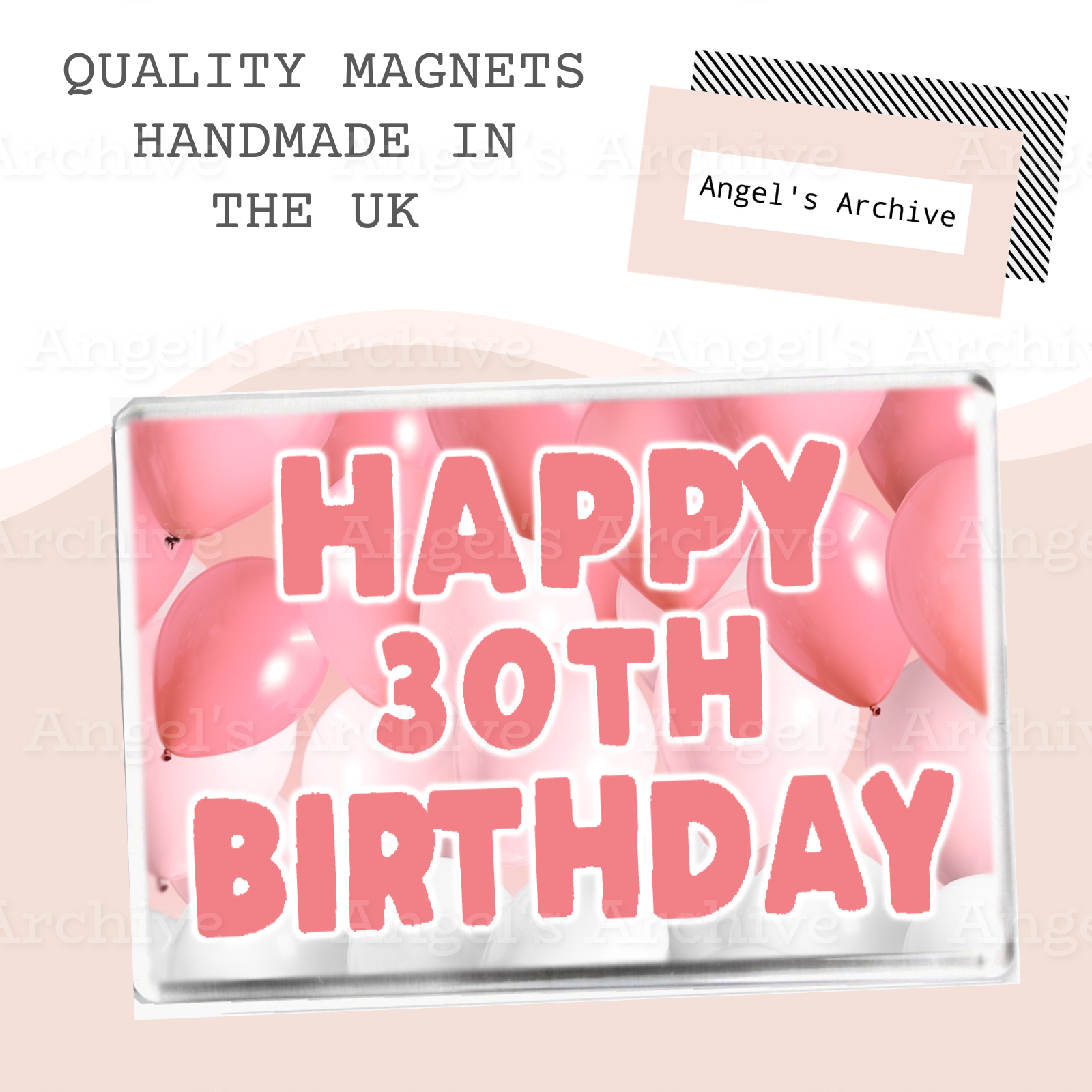 Happy 30th Birthday ✳ Womens Birthday ✳ Magnet ✳ Gift